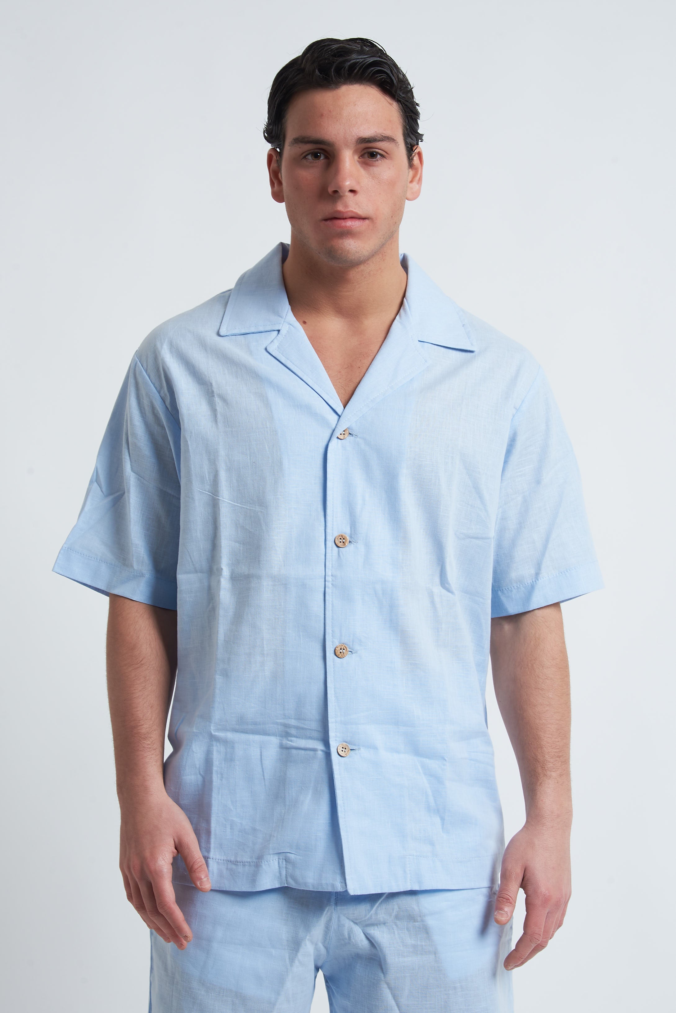 Camicia misto lino unito