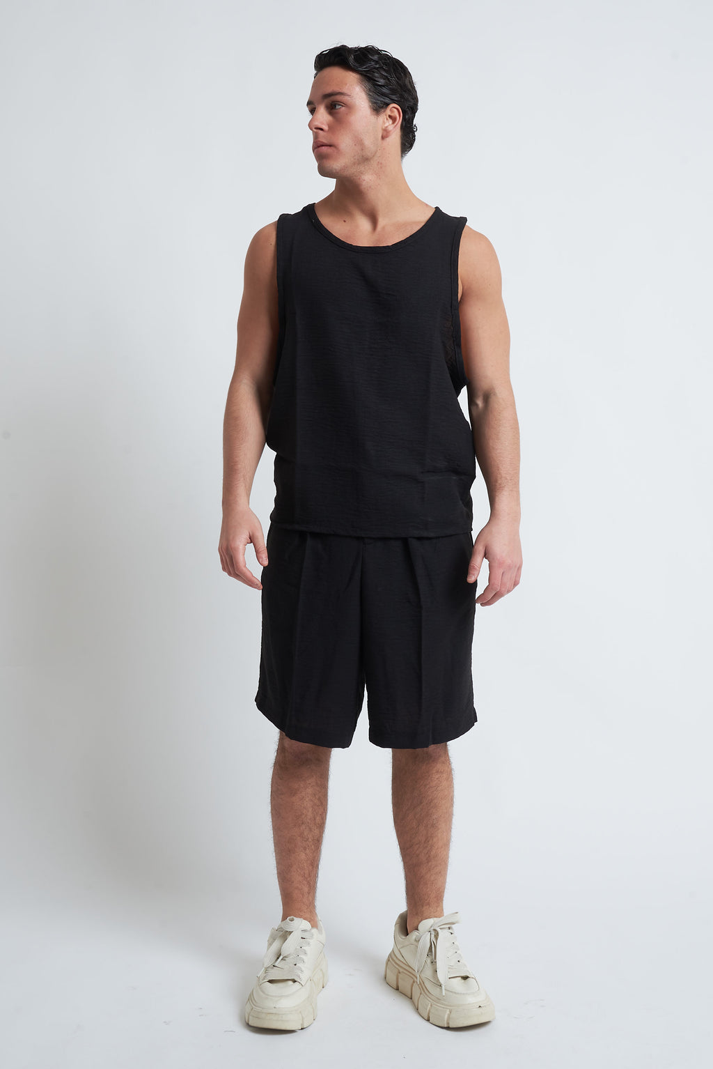 Canotta effetto lino