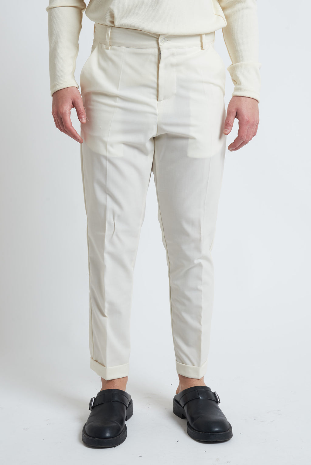 Pantalone poliviscosa regular