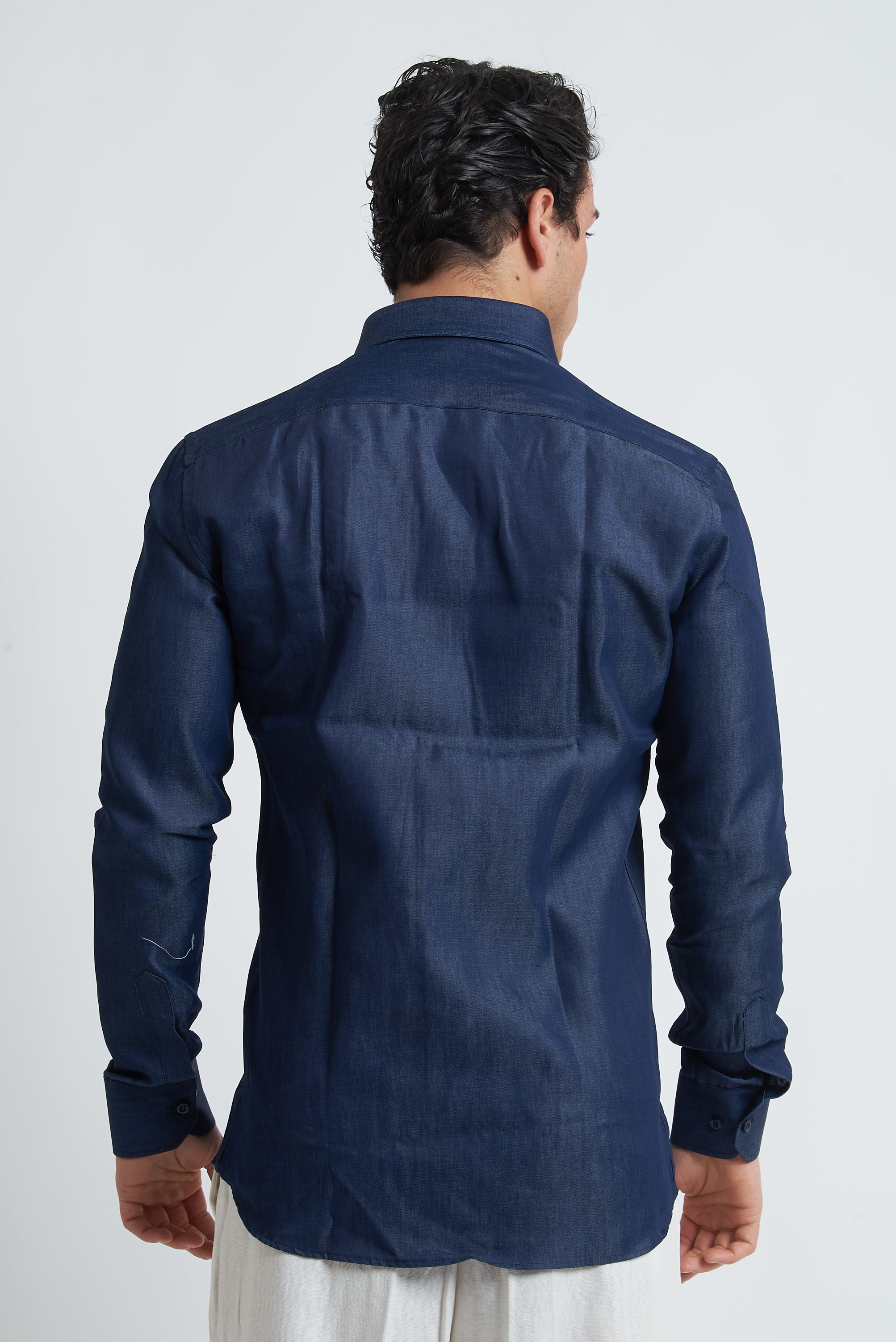 Camicia regular chambray