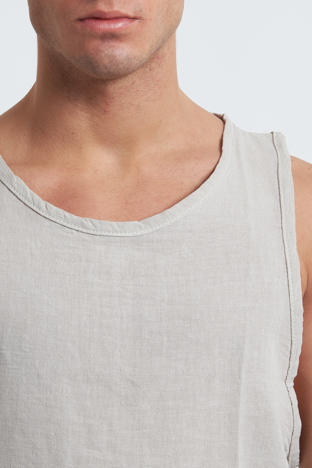 Canotta effetto lino