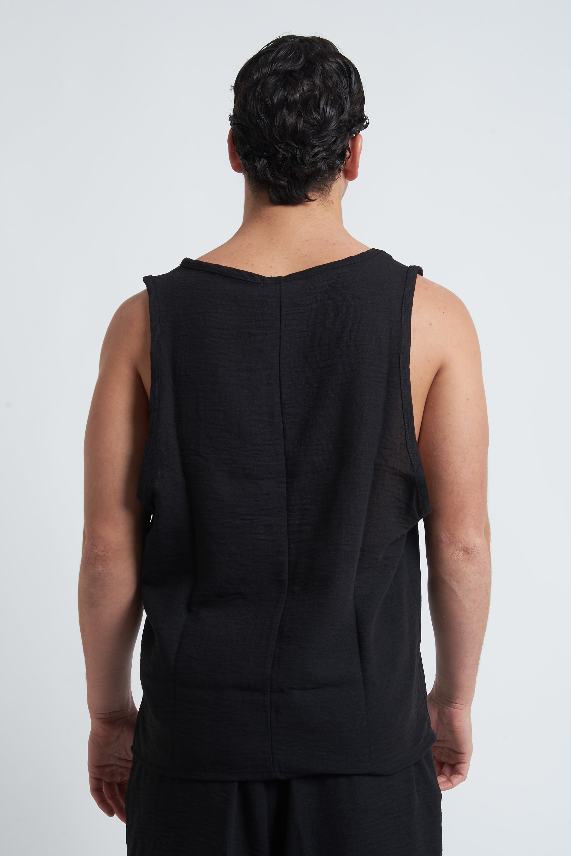 Canotta effetto lino