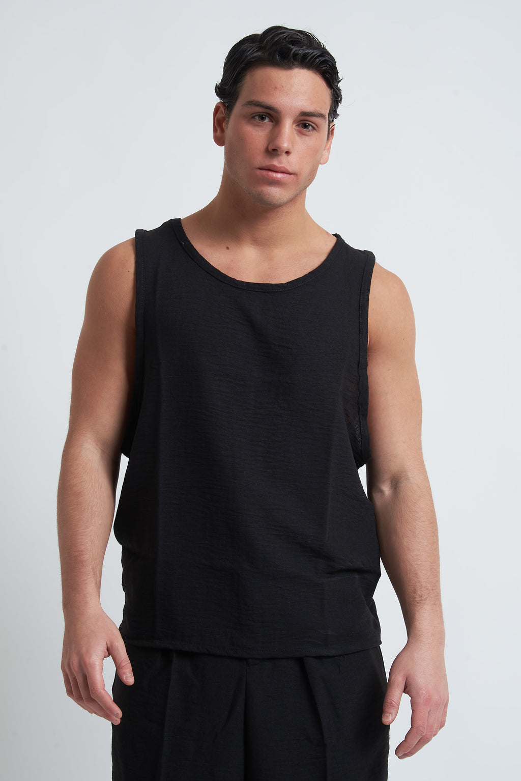 Canotta effetto lino