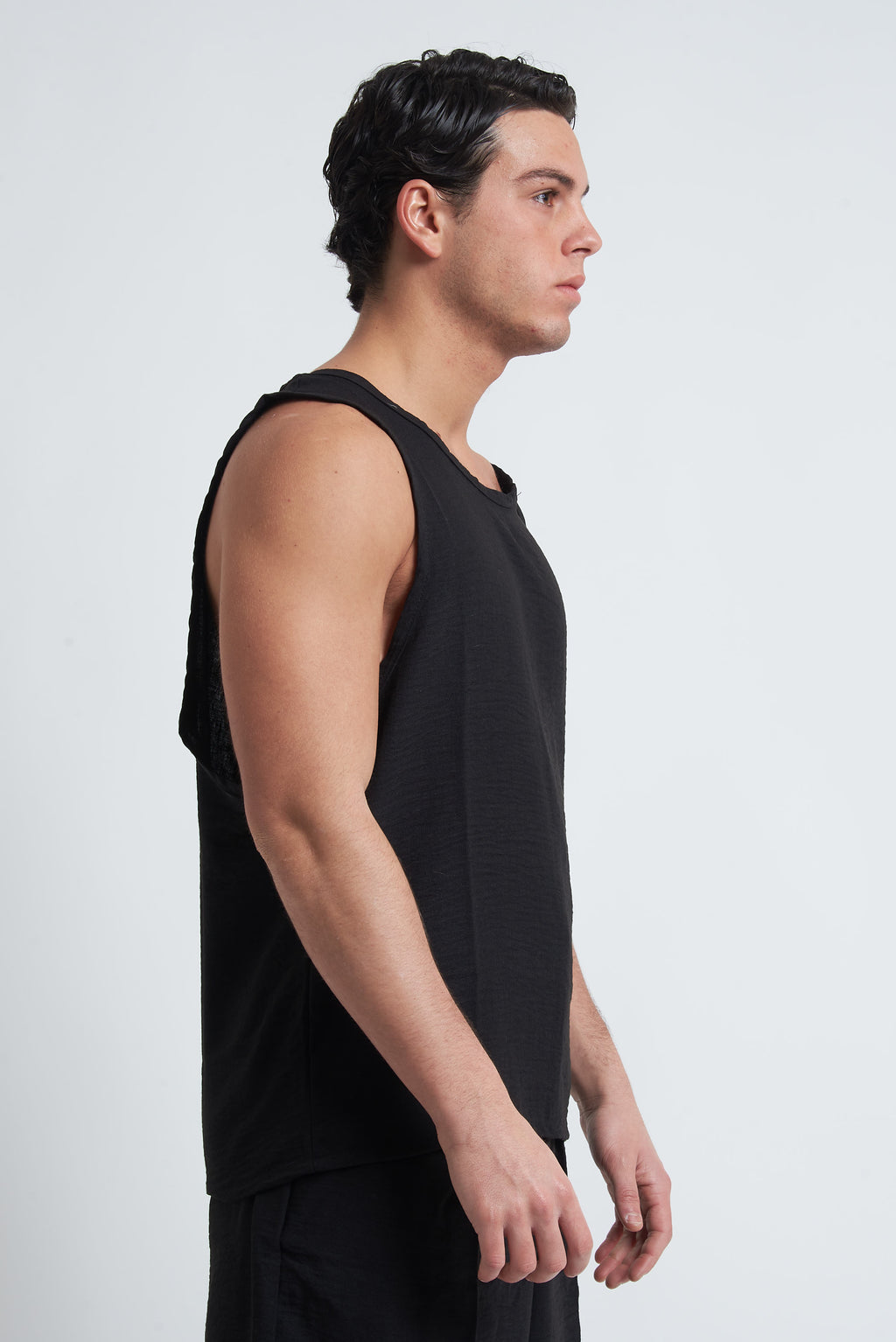 Canotta effetto lino