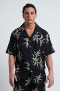Camicia misto lino ricamato