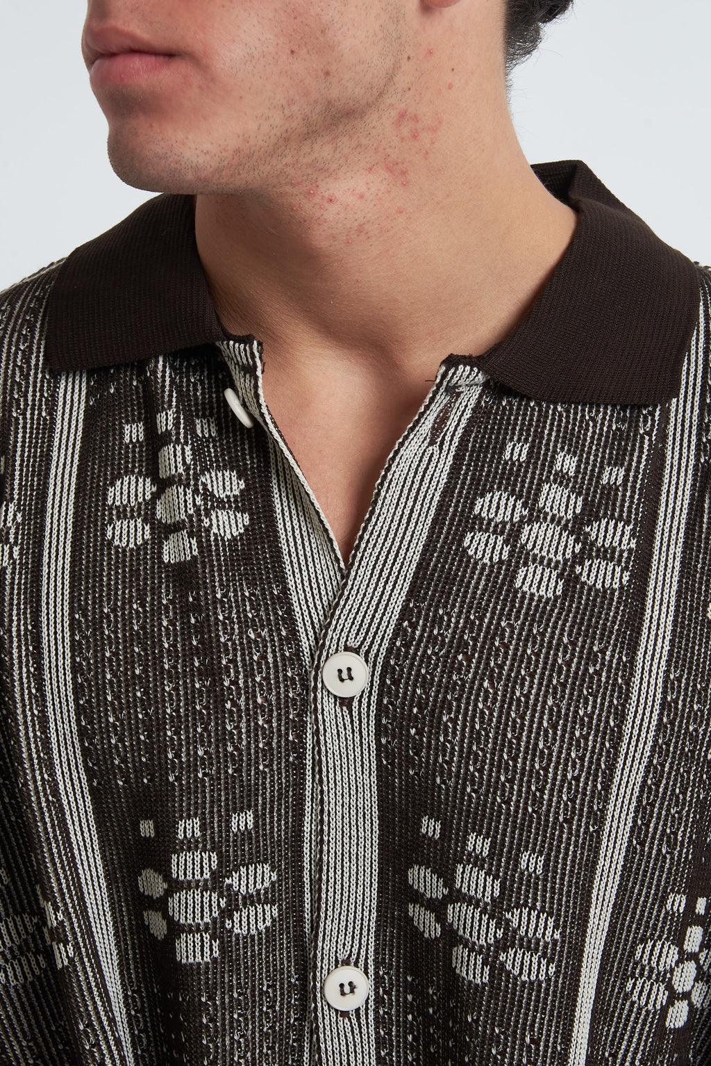 Cardigan traforato fantasia