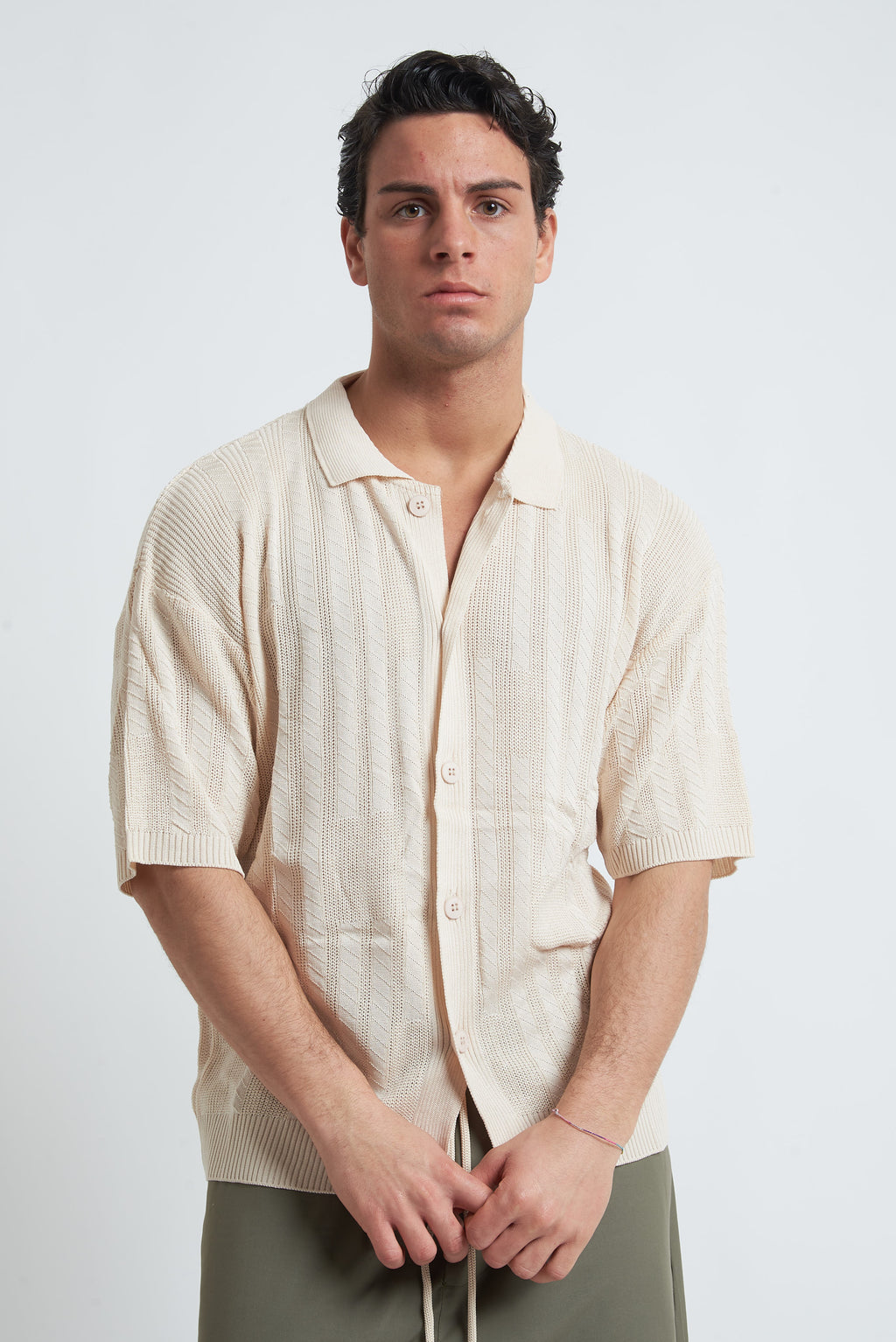 Cardigan traforato unito