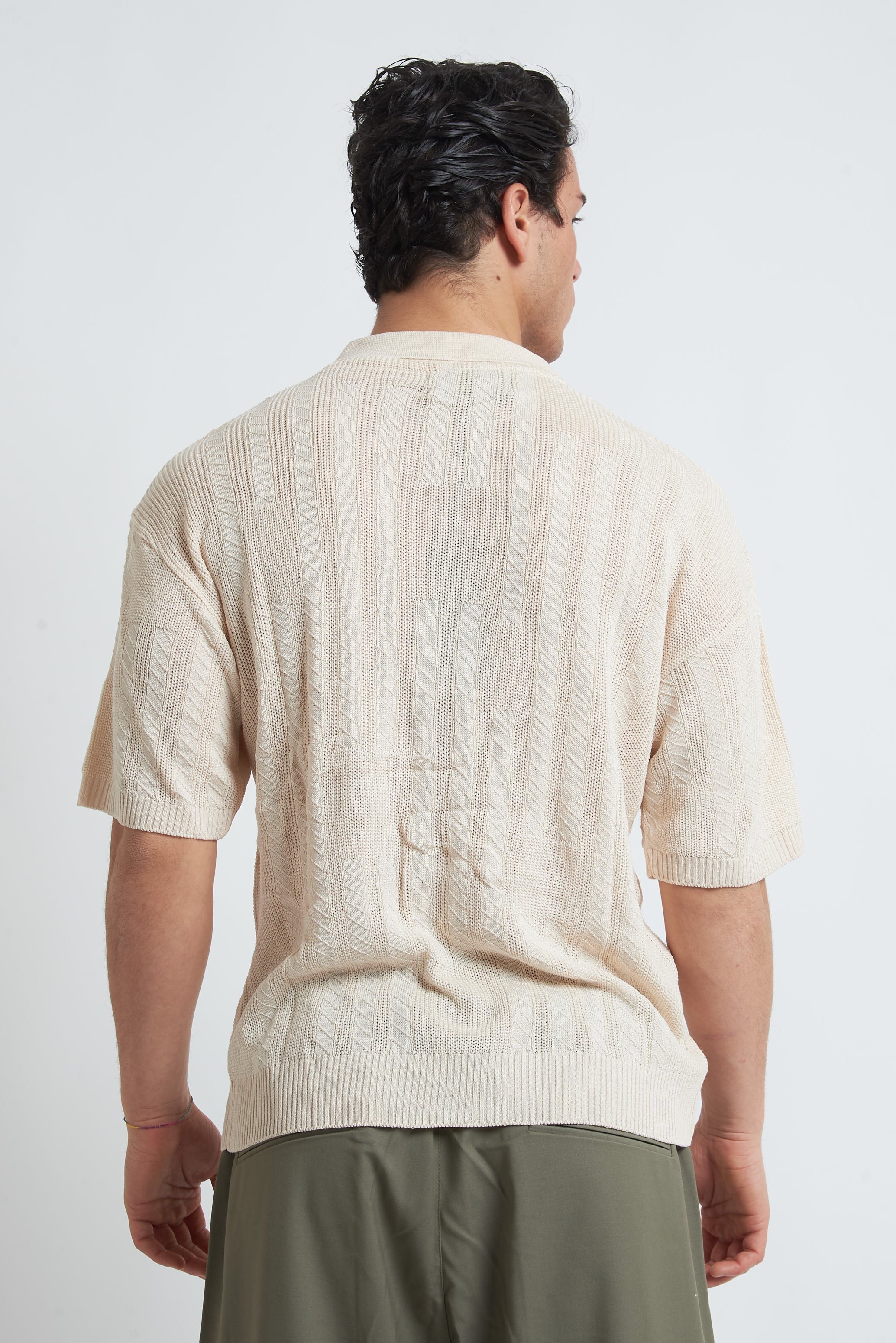 Cardigan traforato unito