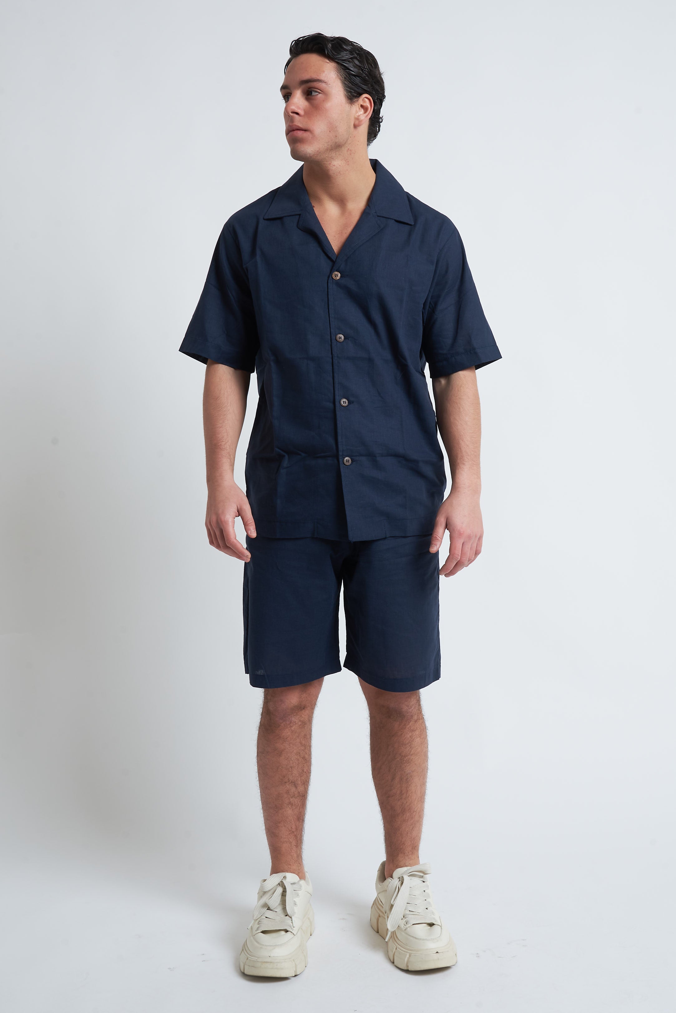 Camicia misto lino unito