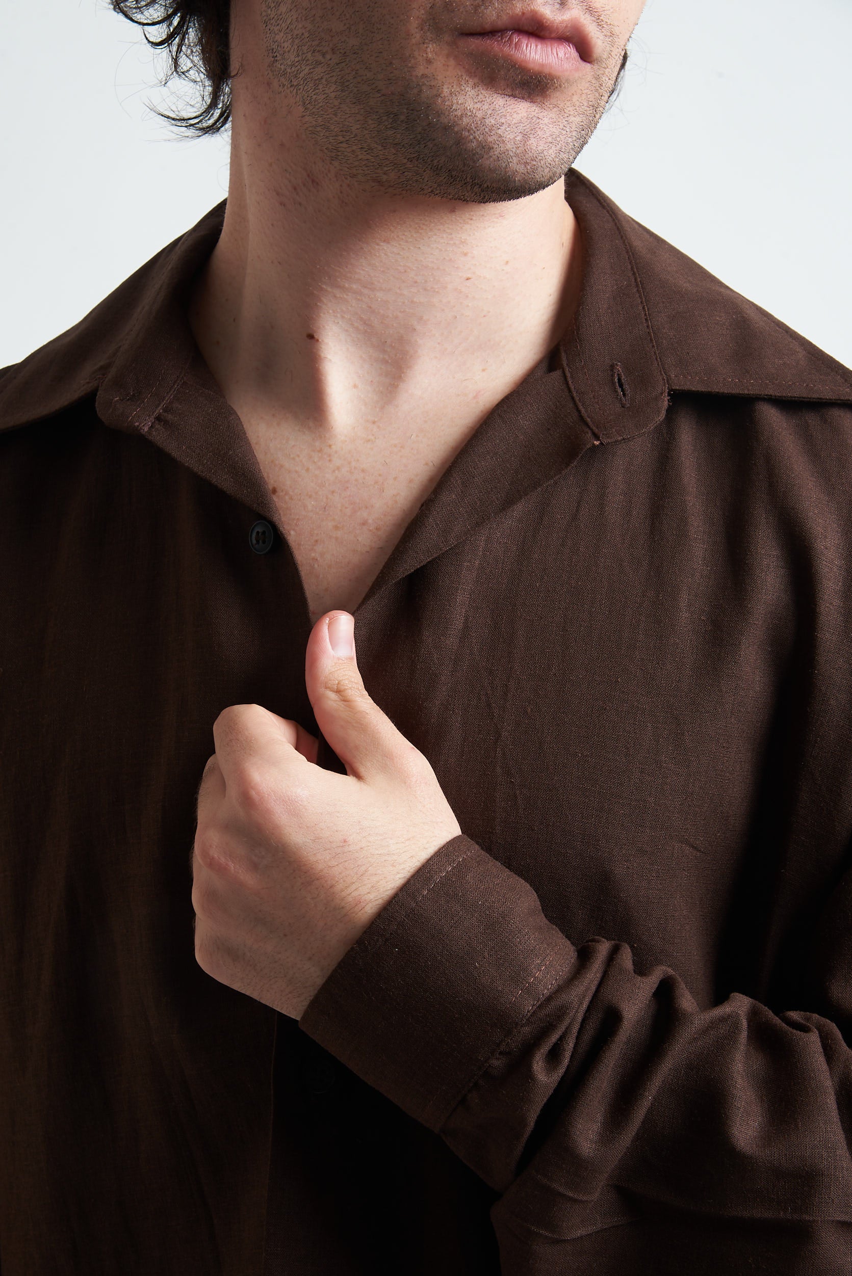 Camicia crop in poliviscosa