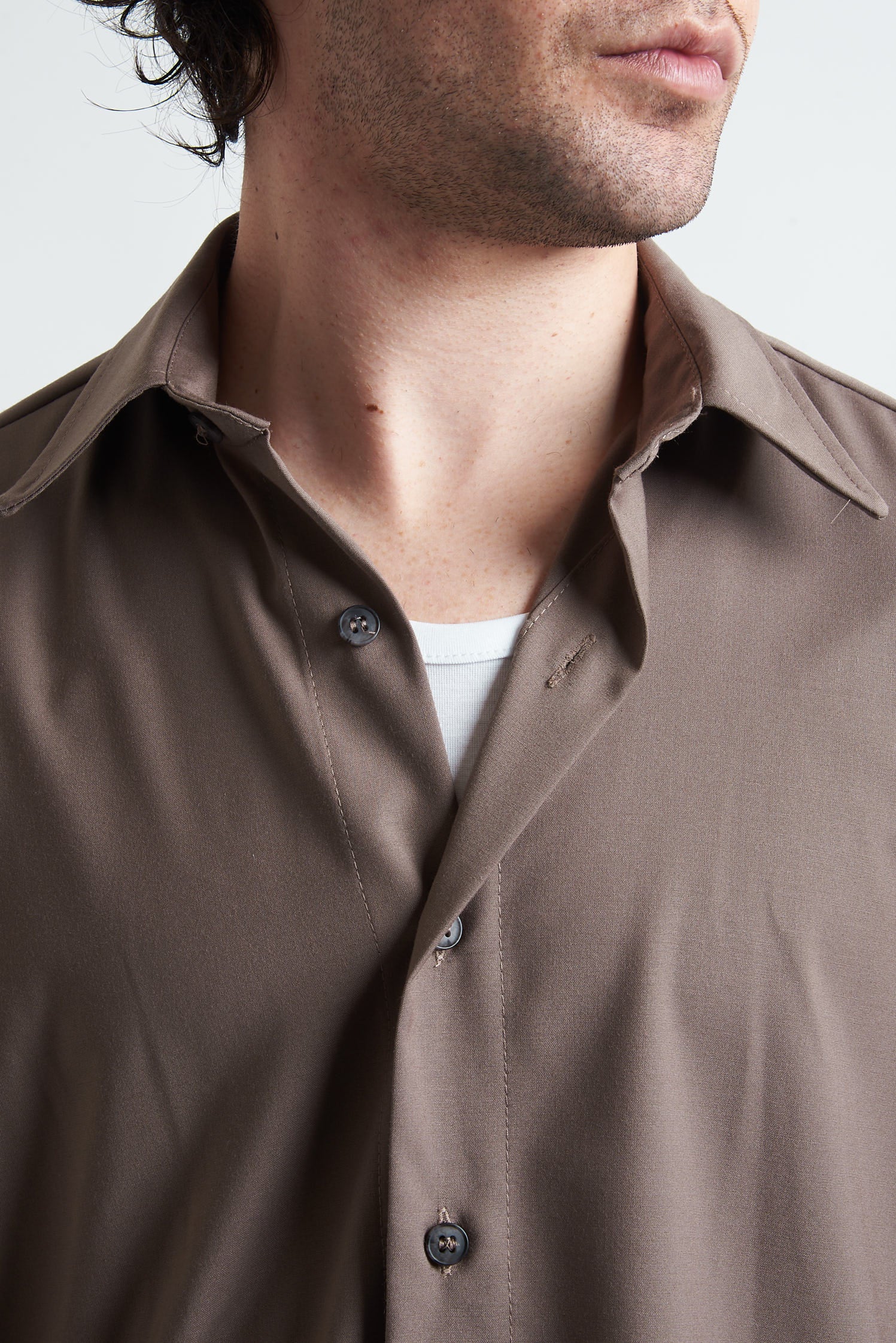 Camicia crop in poliviscosa