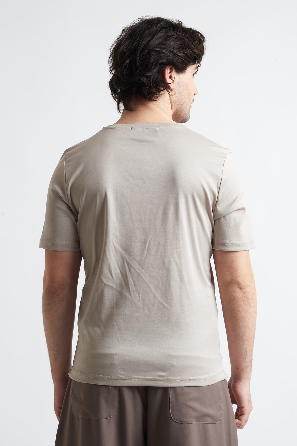 T shirt regular filo di scozia