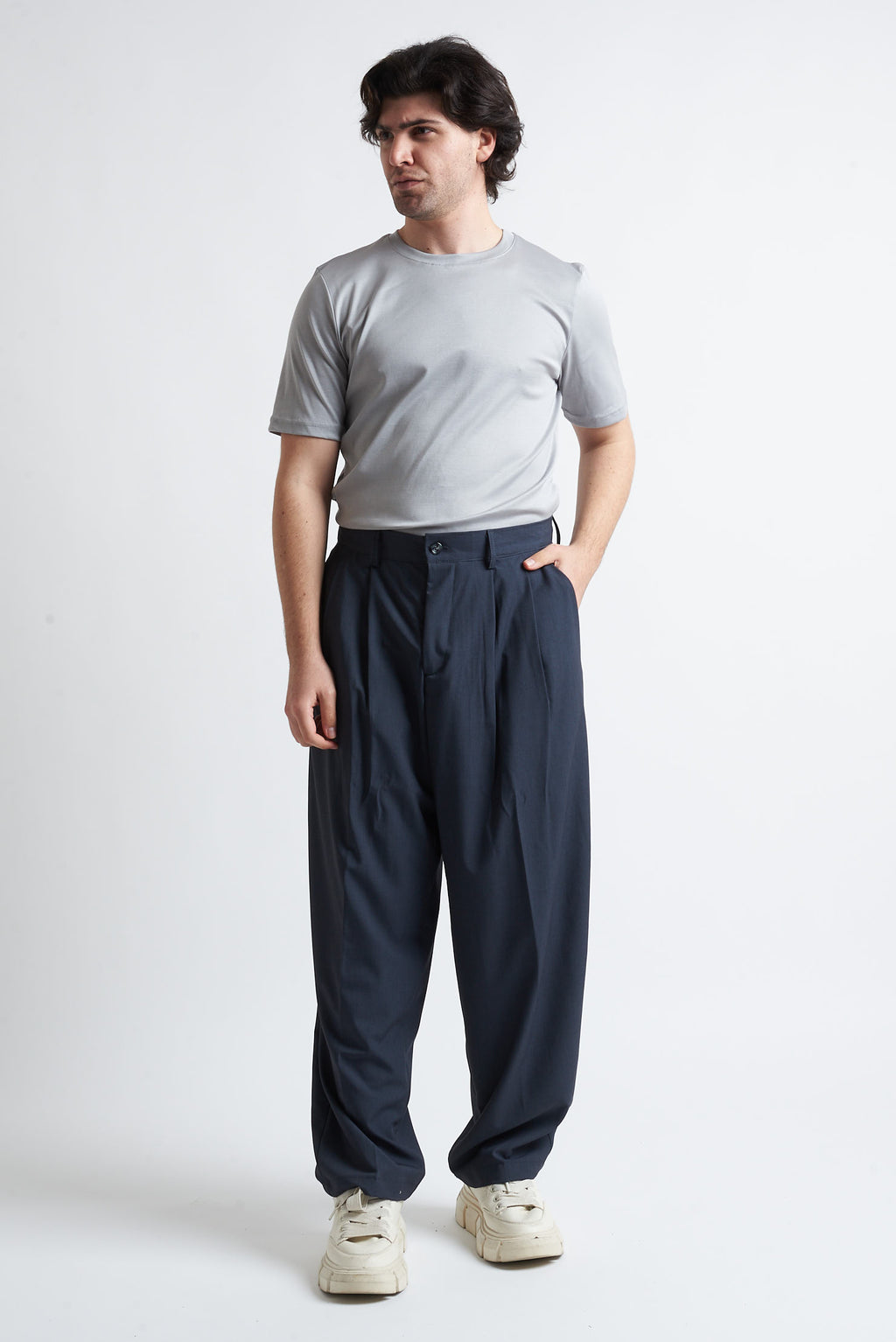T shirt regular filo di scozia
