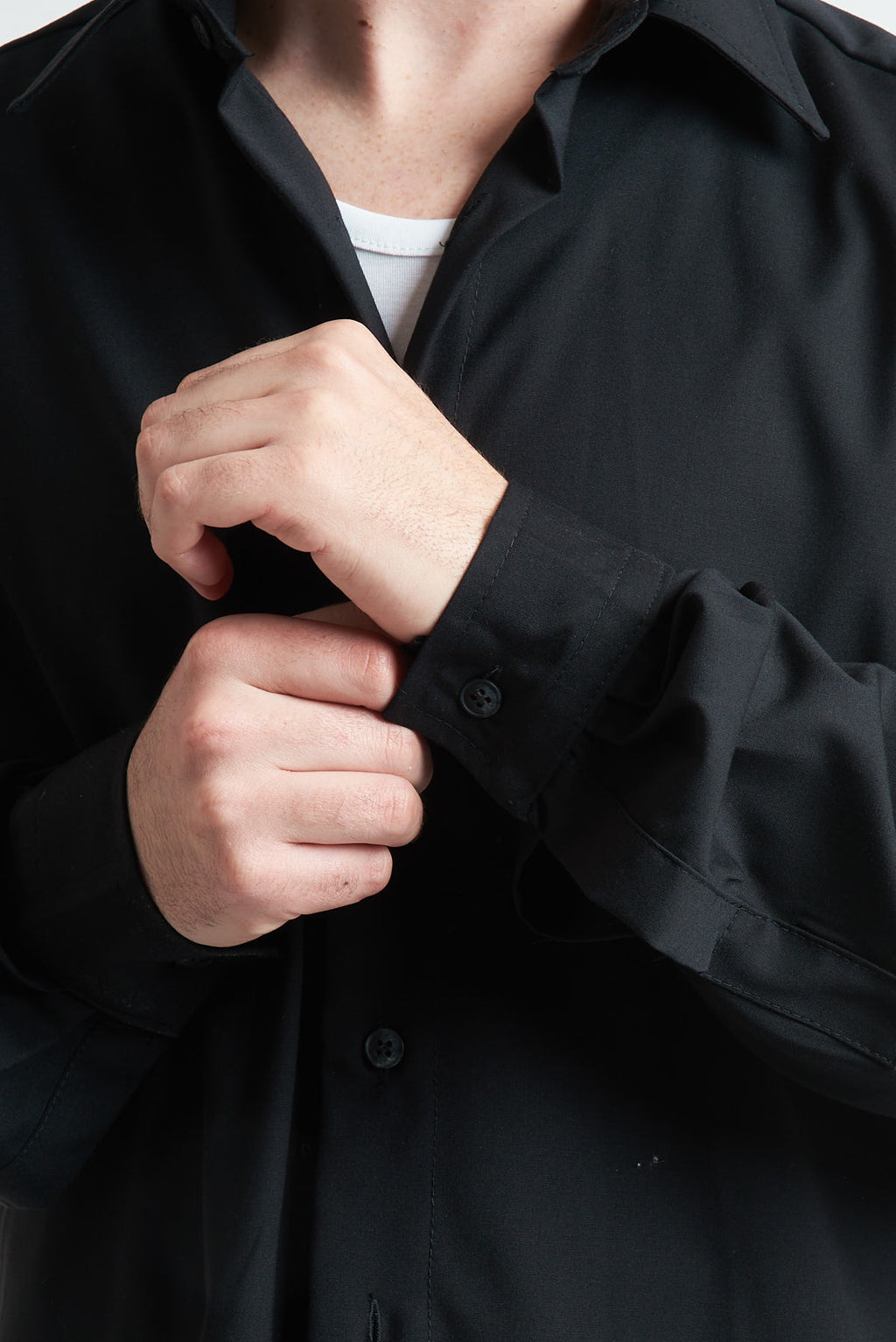 Camicia crop in poliviscosa