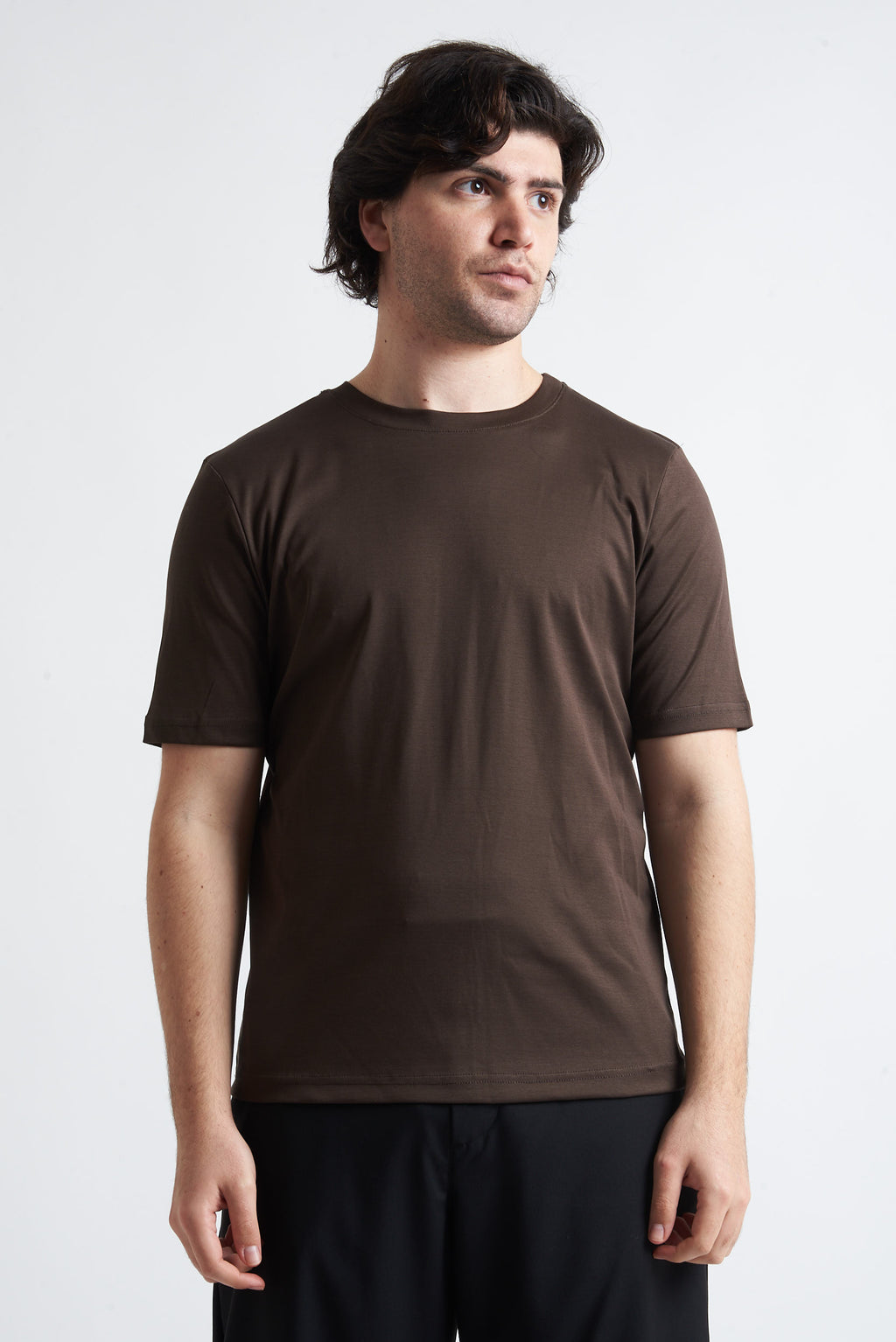 T shirt regular filo di scozia
