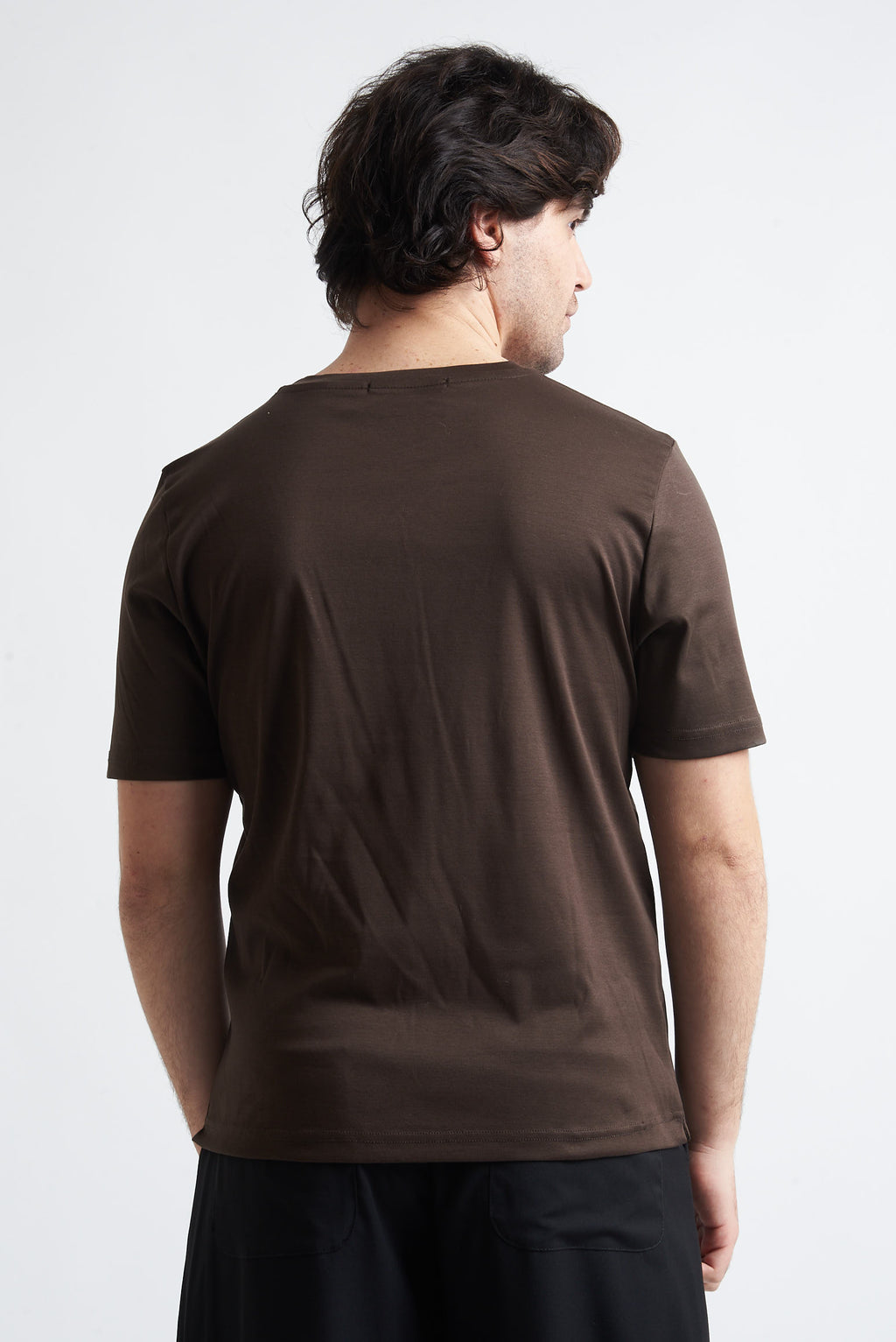 T shirt regular filo di scozia