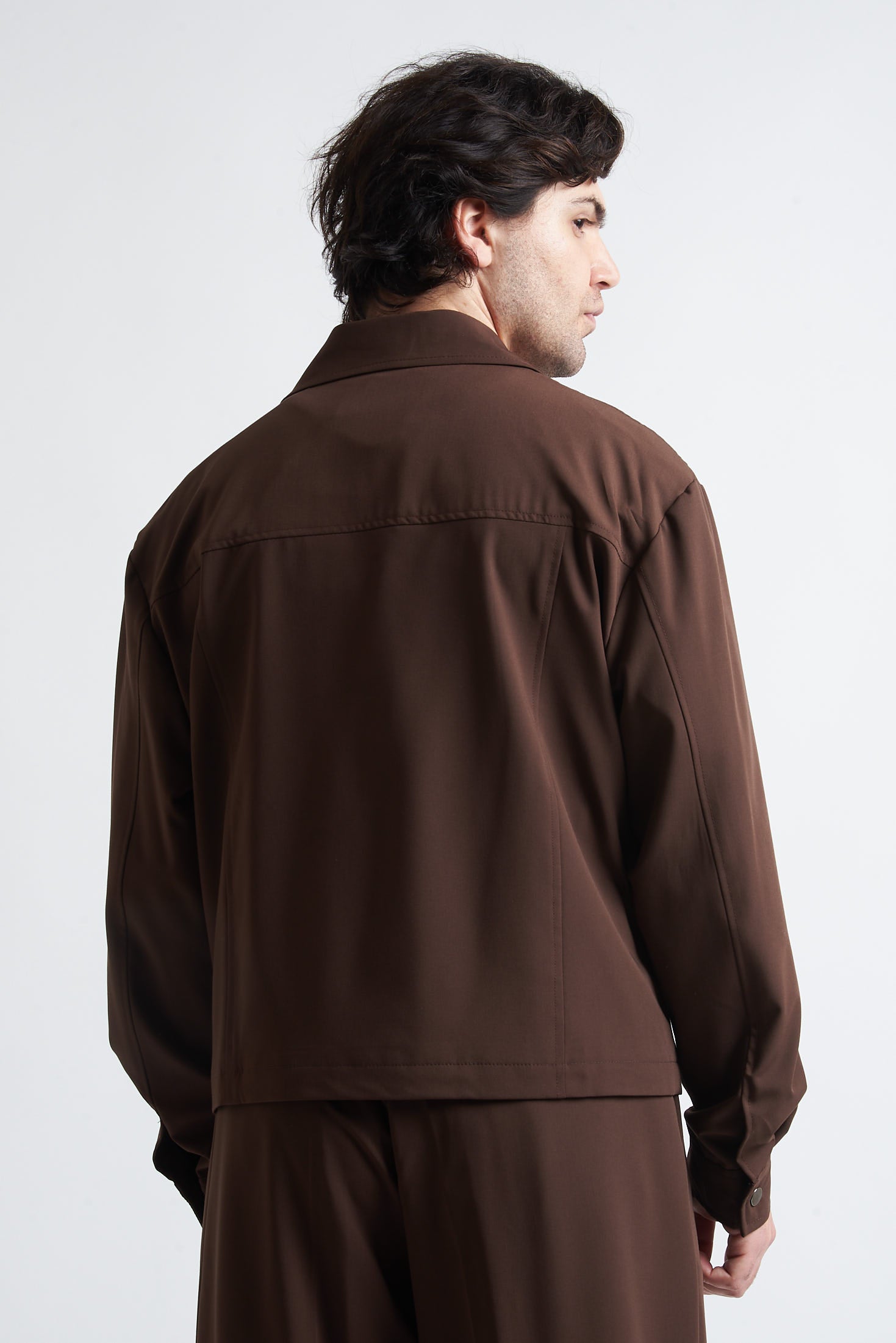 Giubbino zip crop poliviscosa