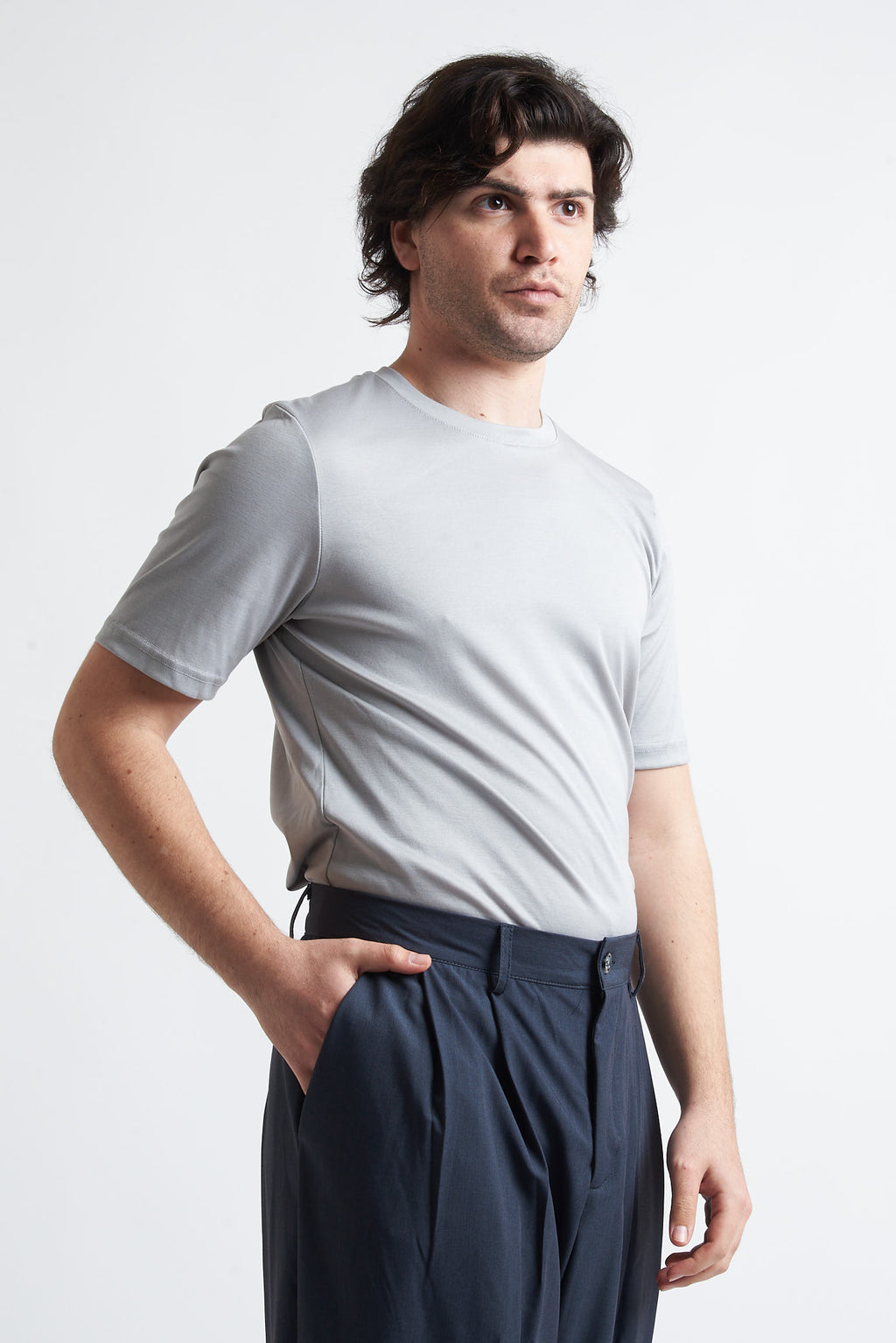T shirt regular filo di scozia