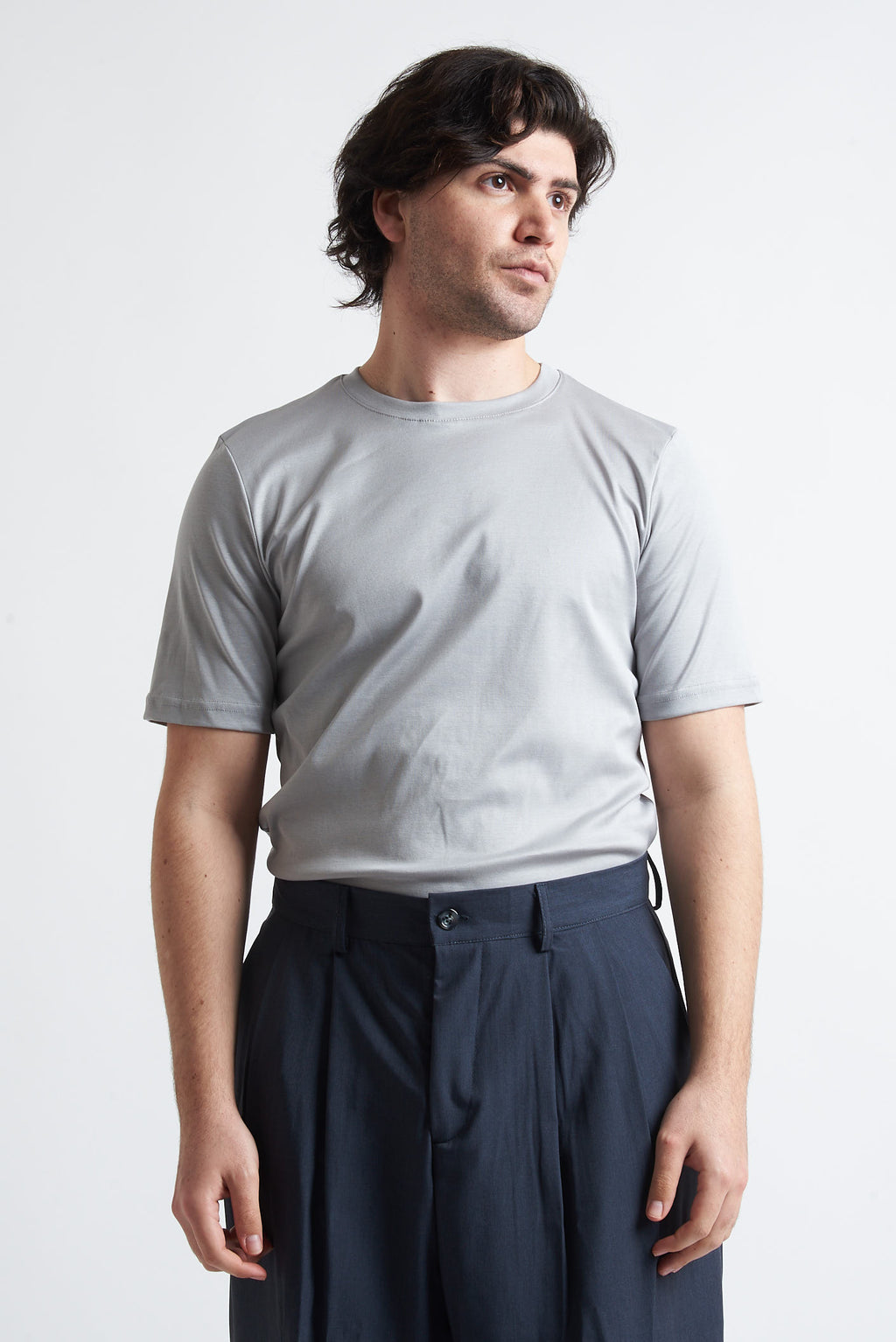 T shirt regular filo di scozia
