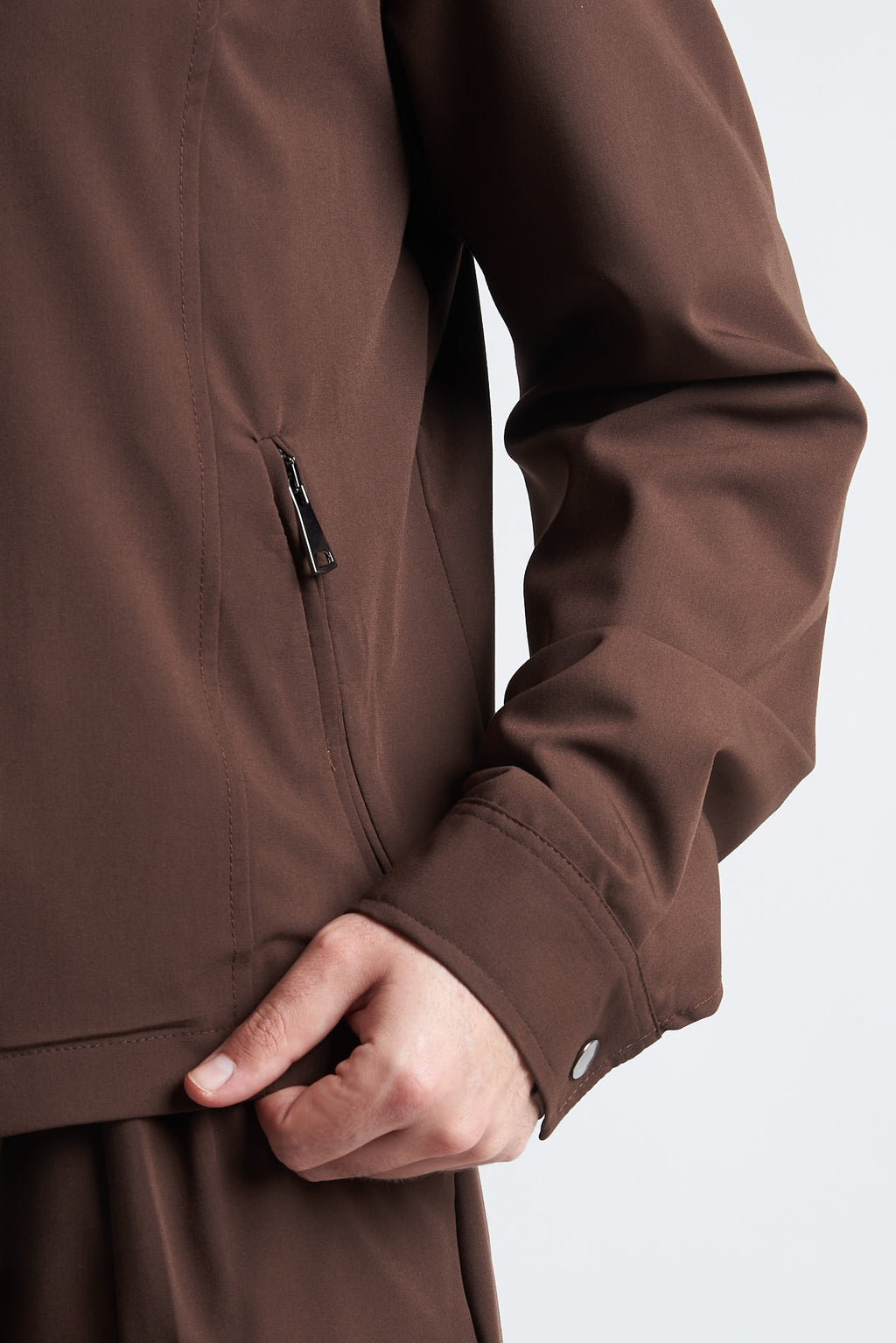 Giubbino zip crop poliviscosa