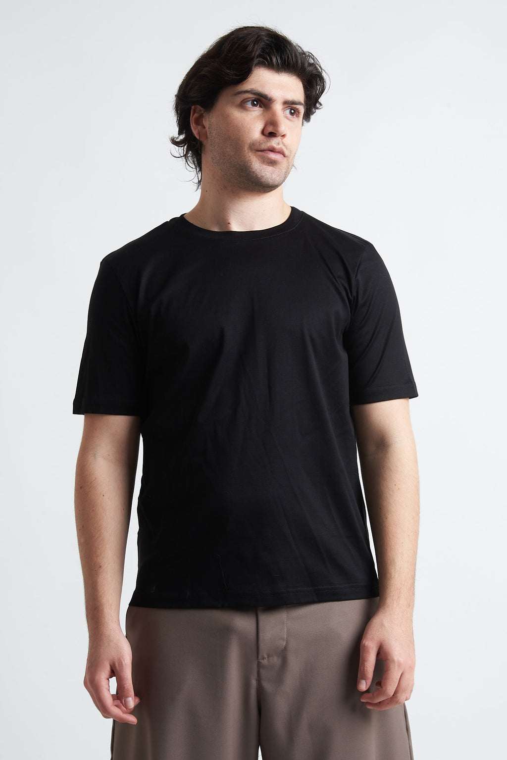 T shirt regular filo di scozia