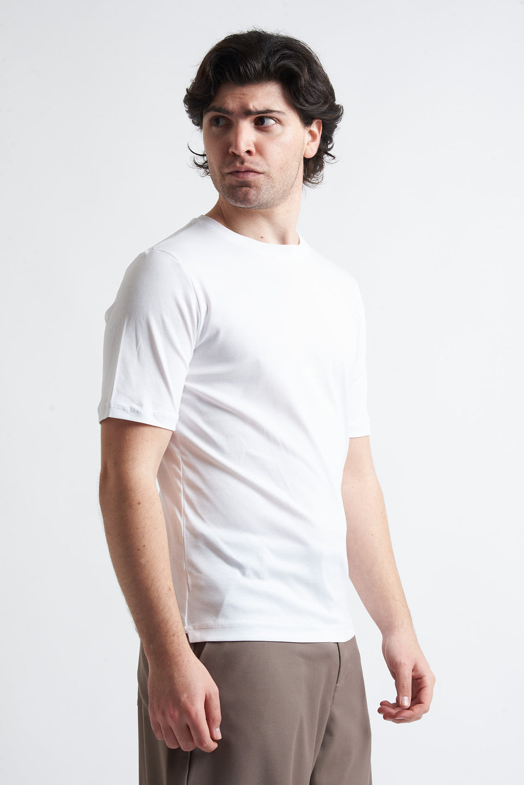 T shirt regular filo di scozia