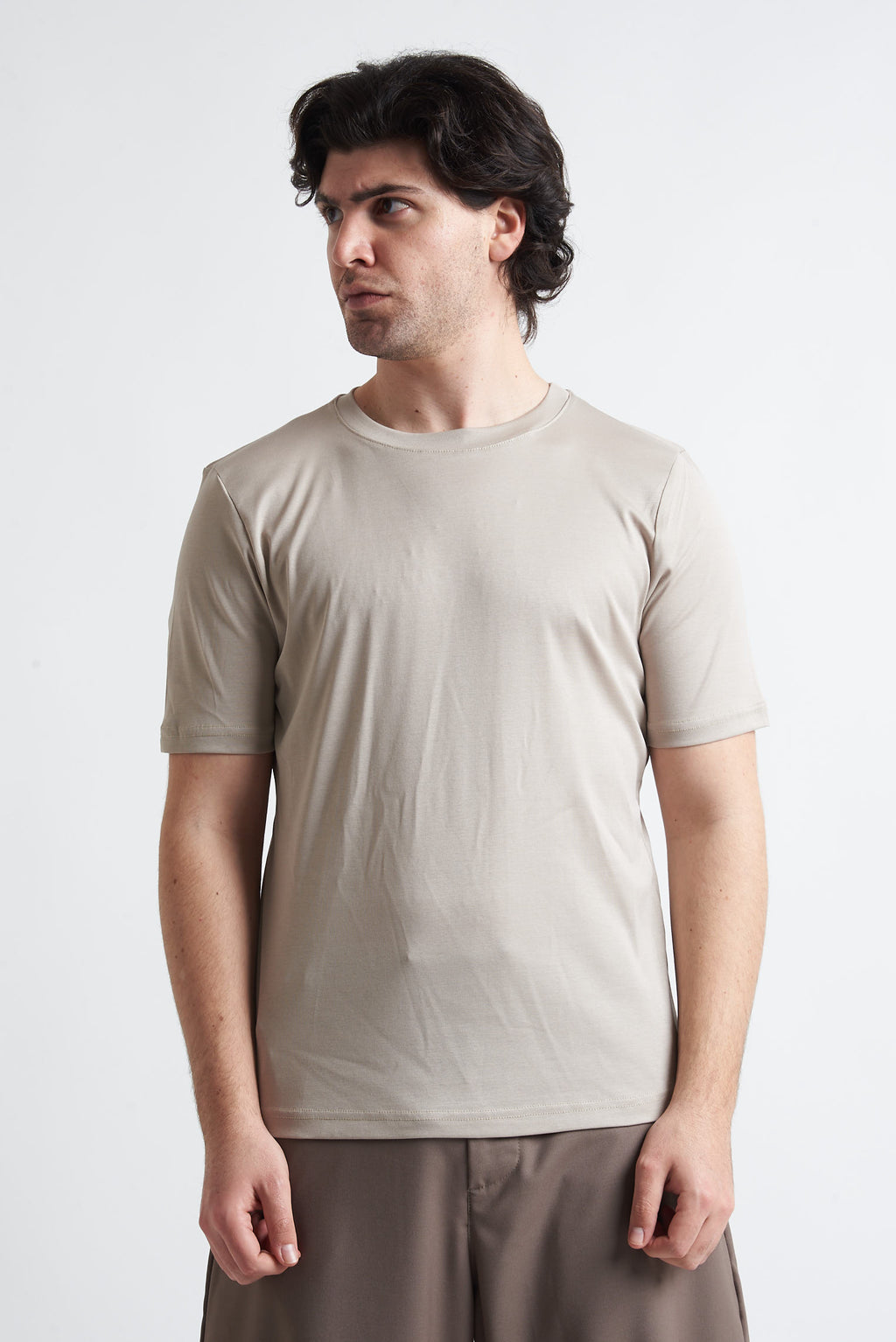 T shirt regular filo di scozia