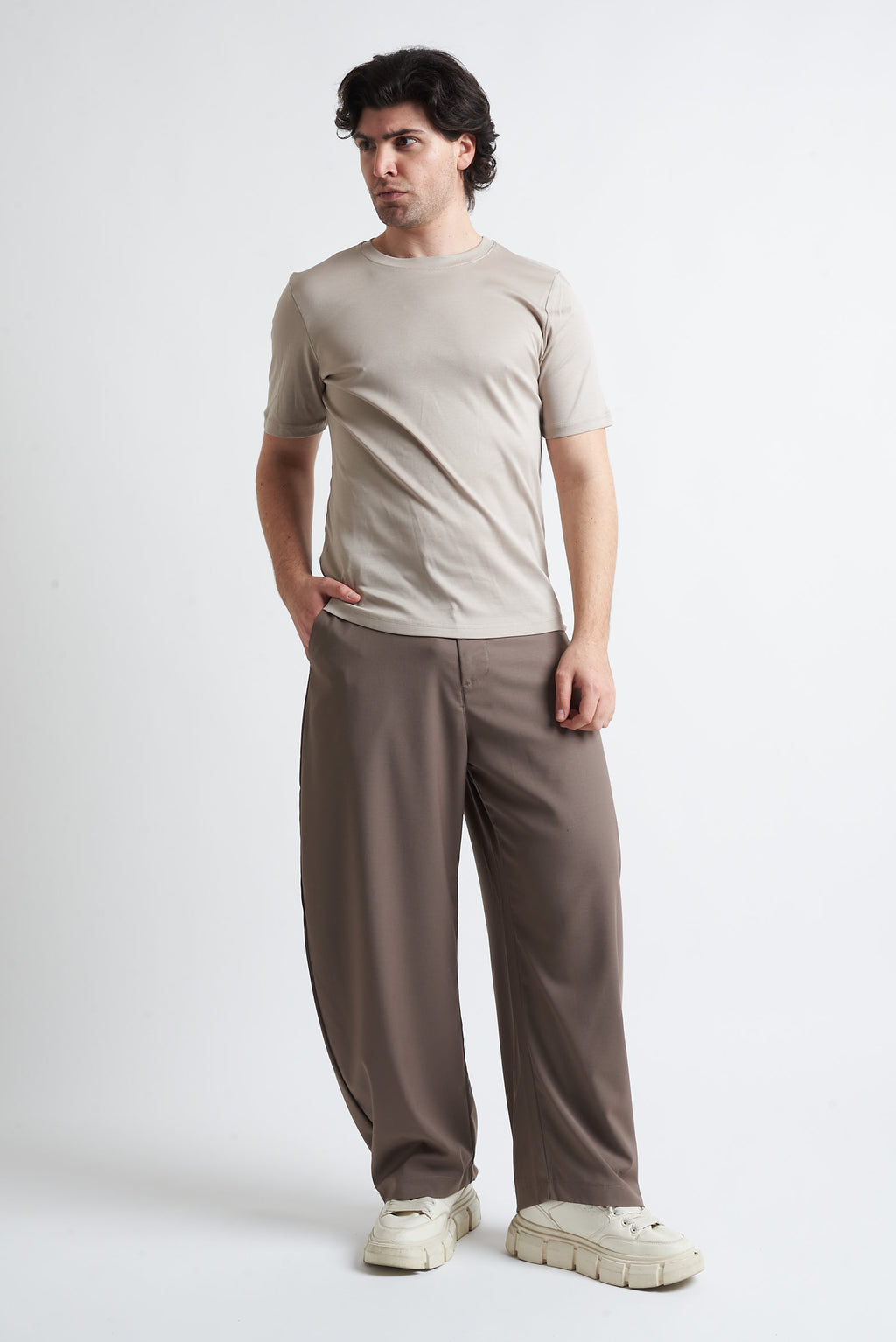 T shirt regular filo di scozia