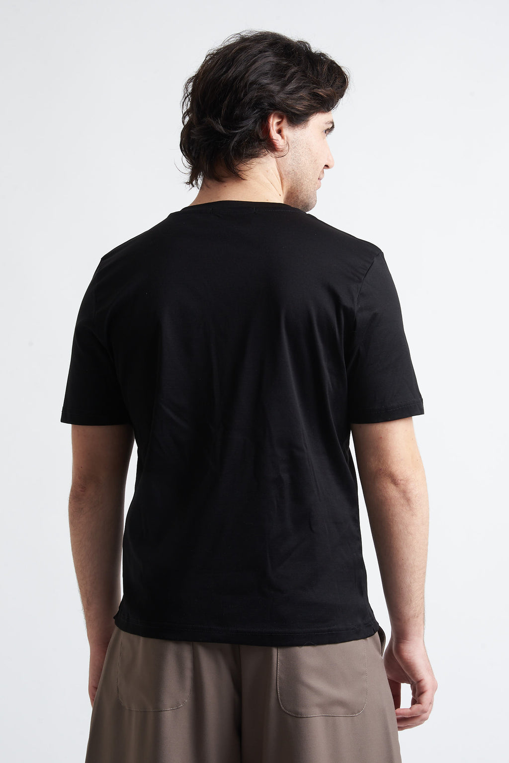 T shirt regular filo di scozia