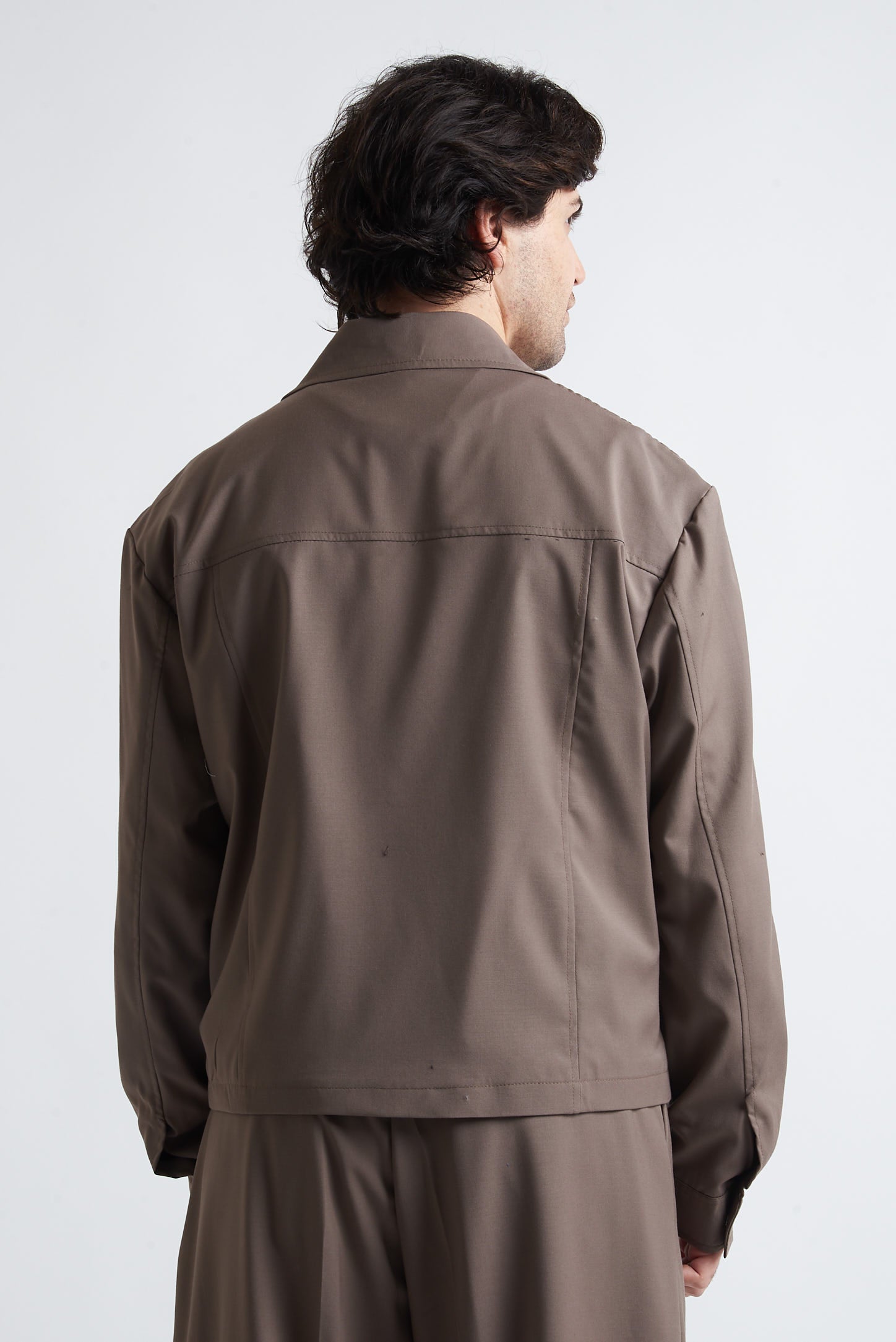 Giubbino zip crop poliviscosa