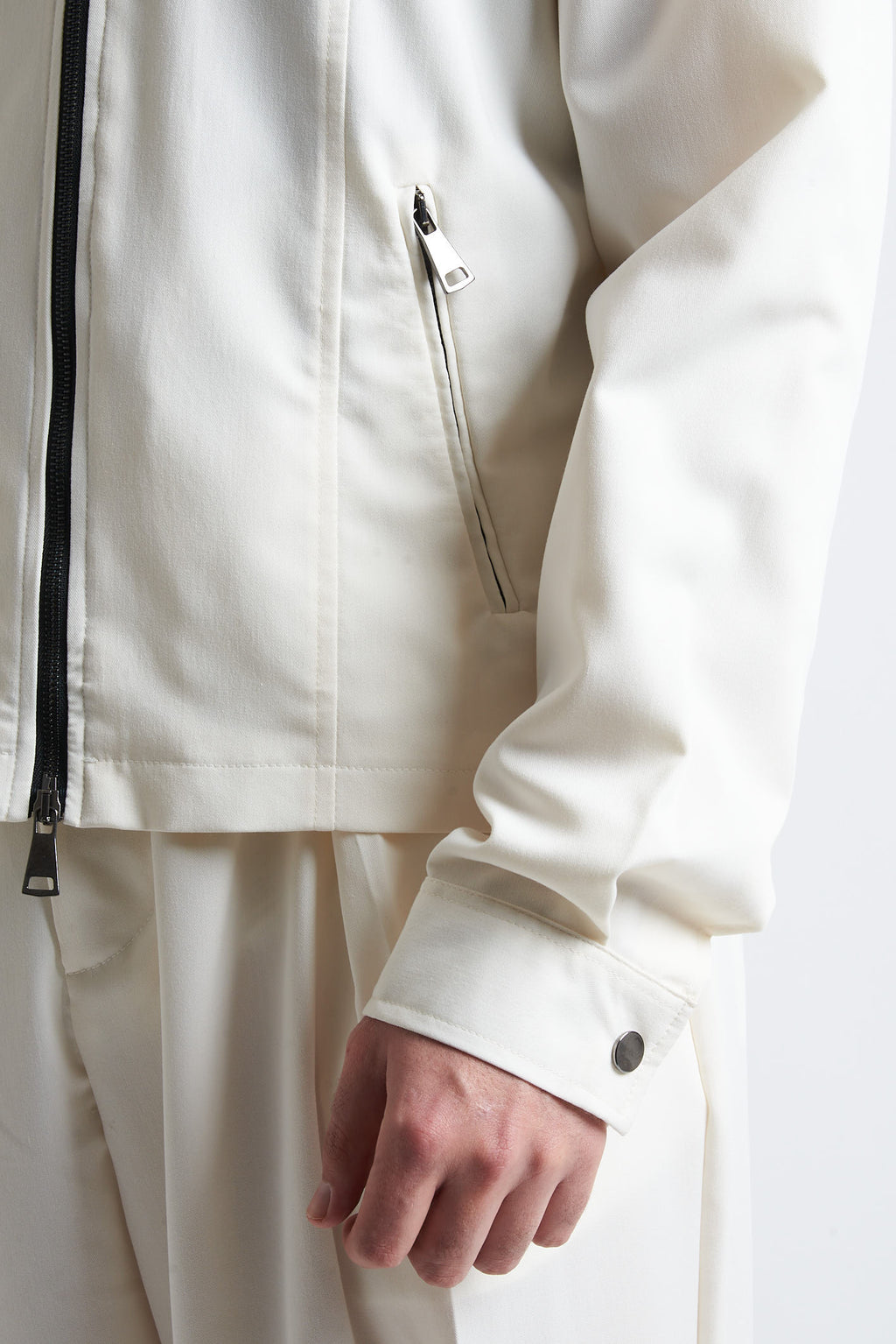 Giubbino zip crop poliviscosa