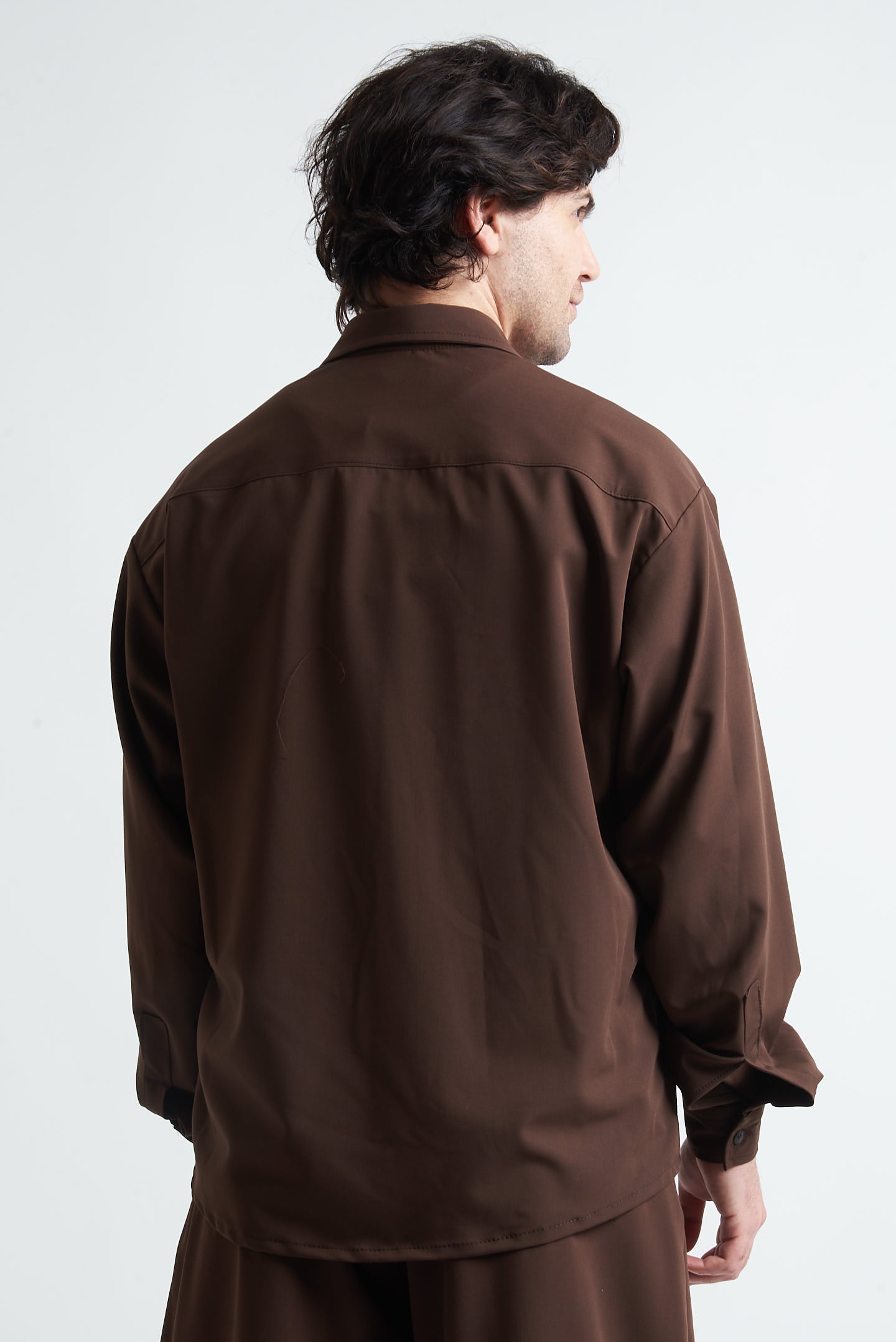 Camicia crop in poliviscosa