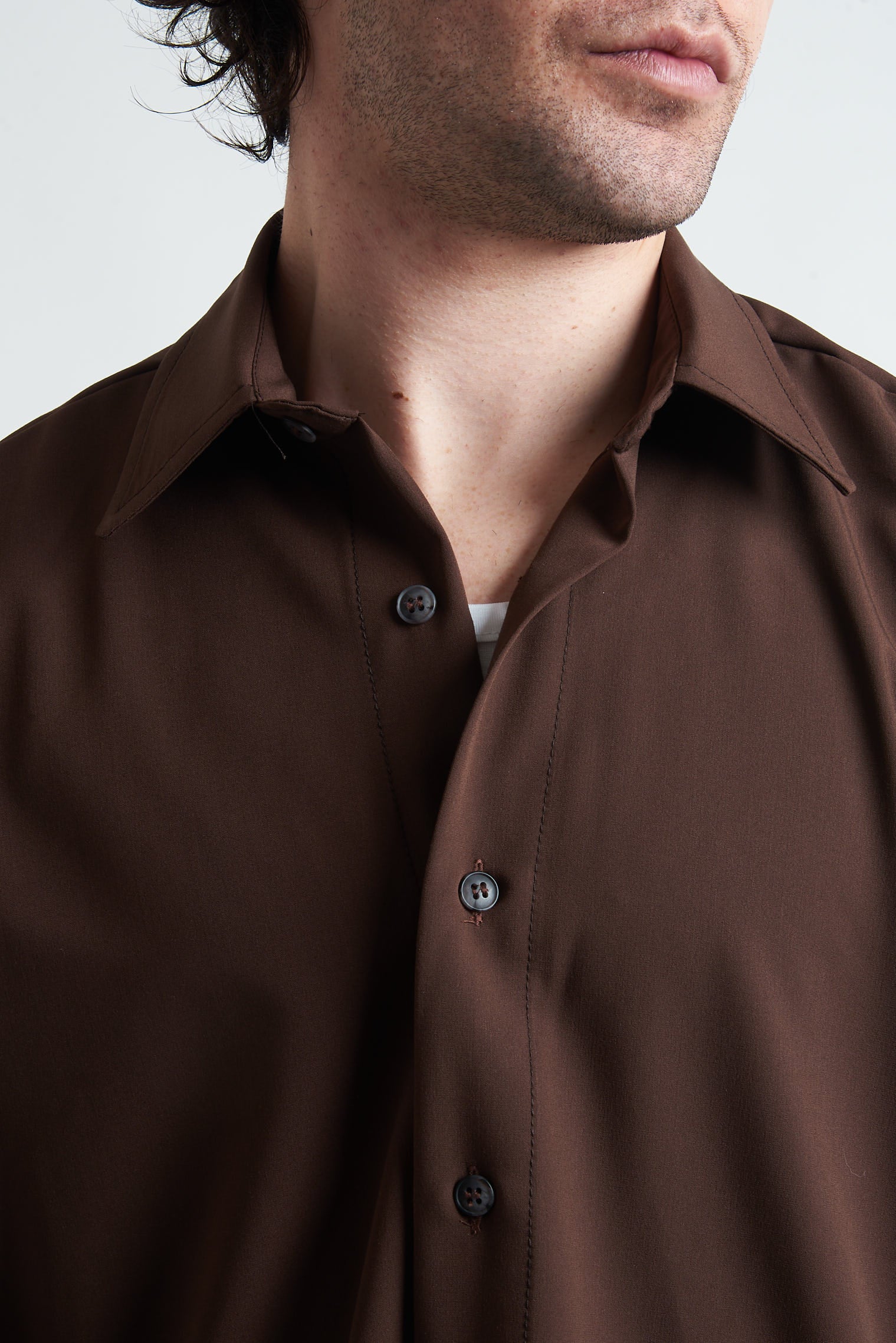 Camicia crop in poliviscosa