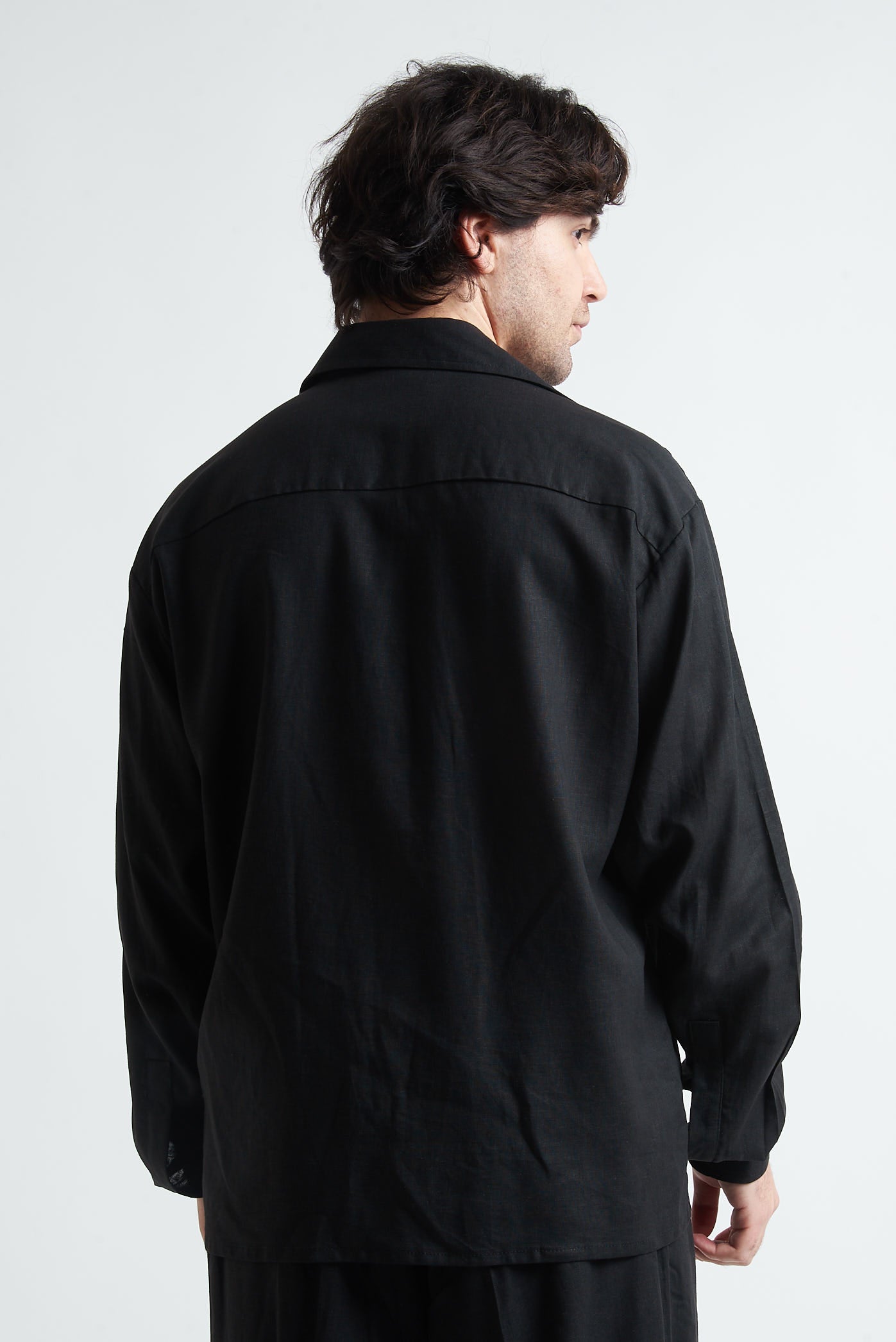 Camicia crop in poliviscosa