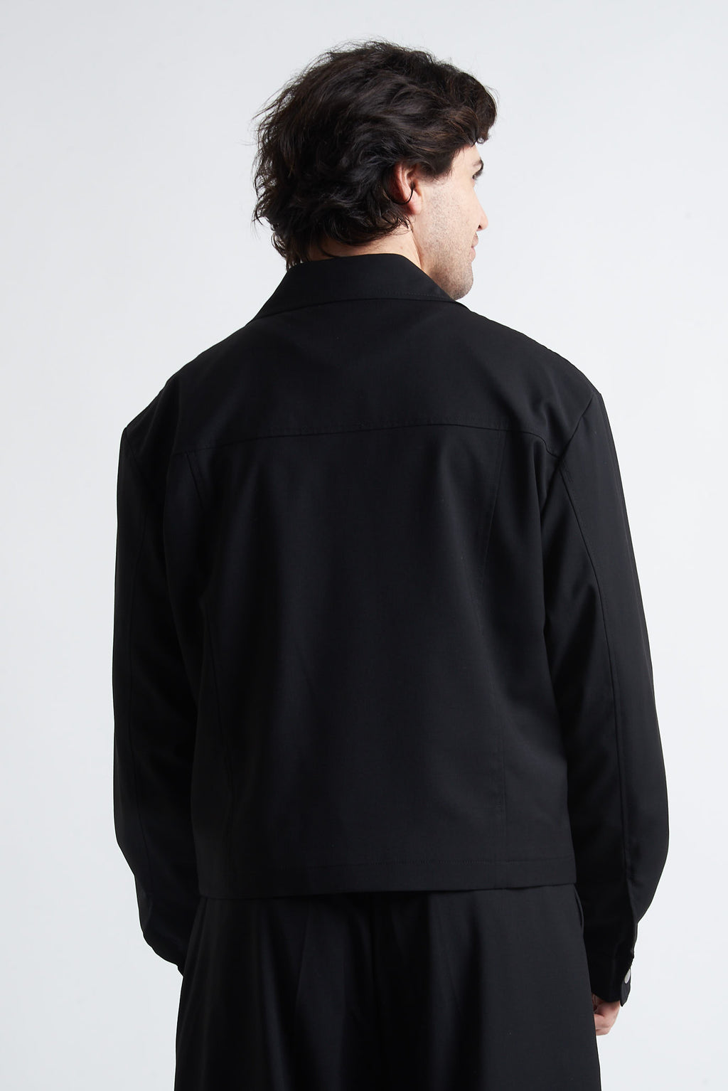 Giubbino zip crop poliviscosa