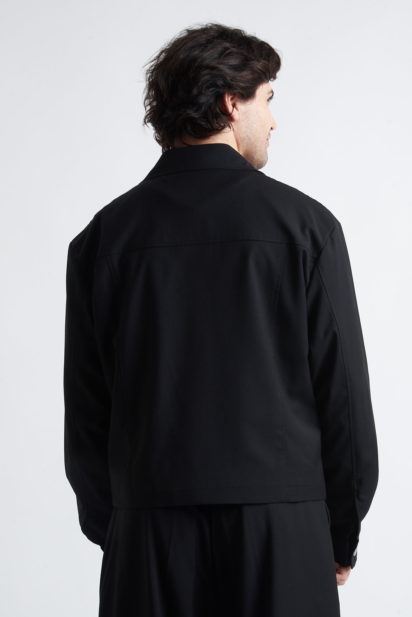 Giubbino zip crop poliviscosa