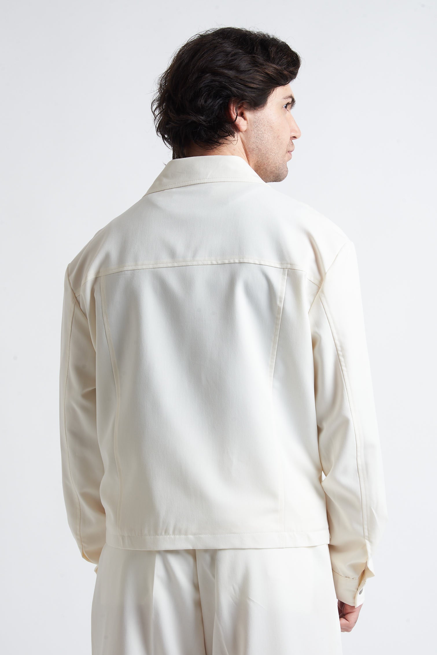 Giubbino zip crop poliviscosa