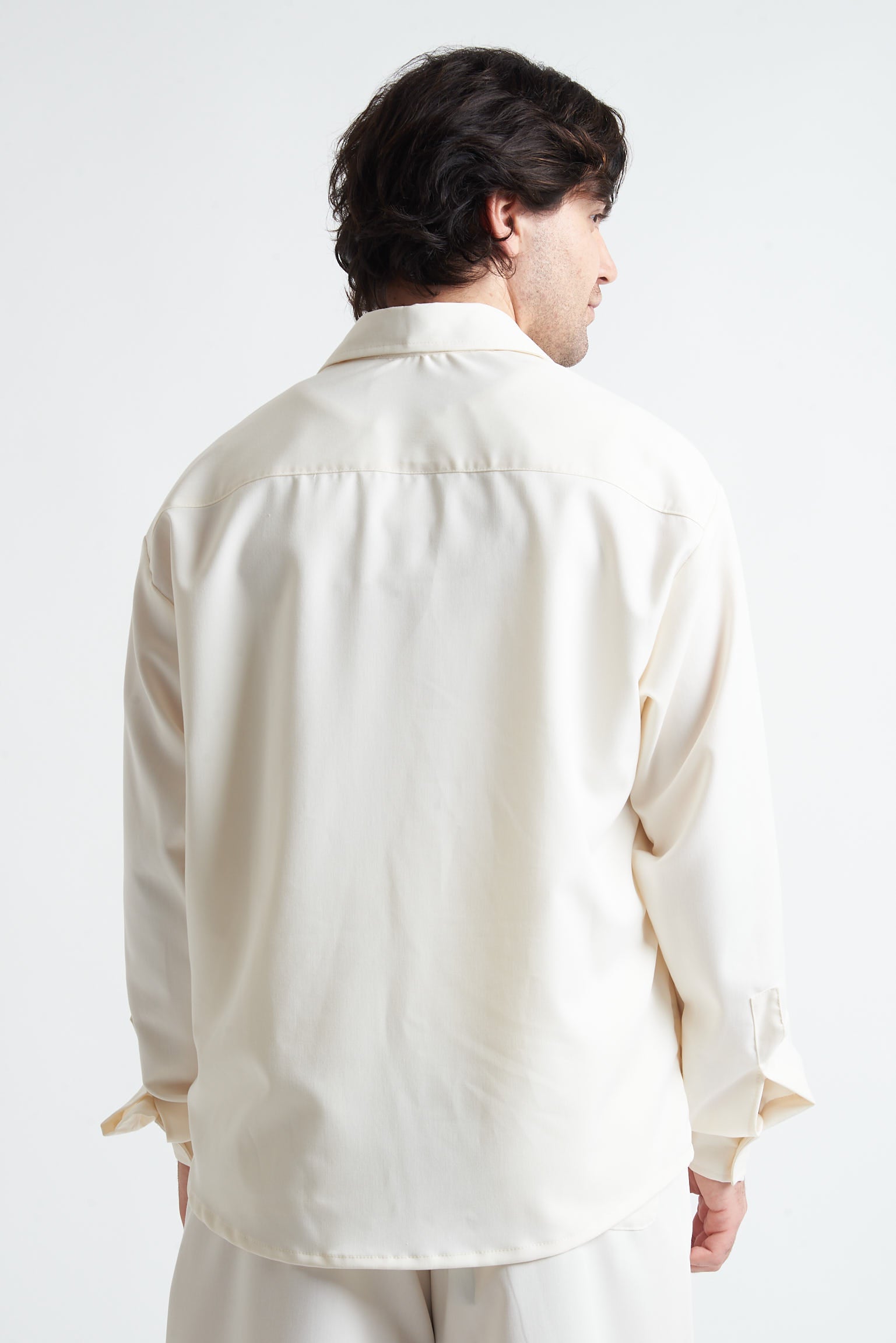 Camicia crop in poliviscosa