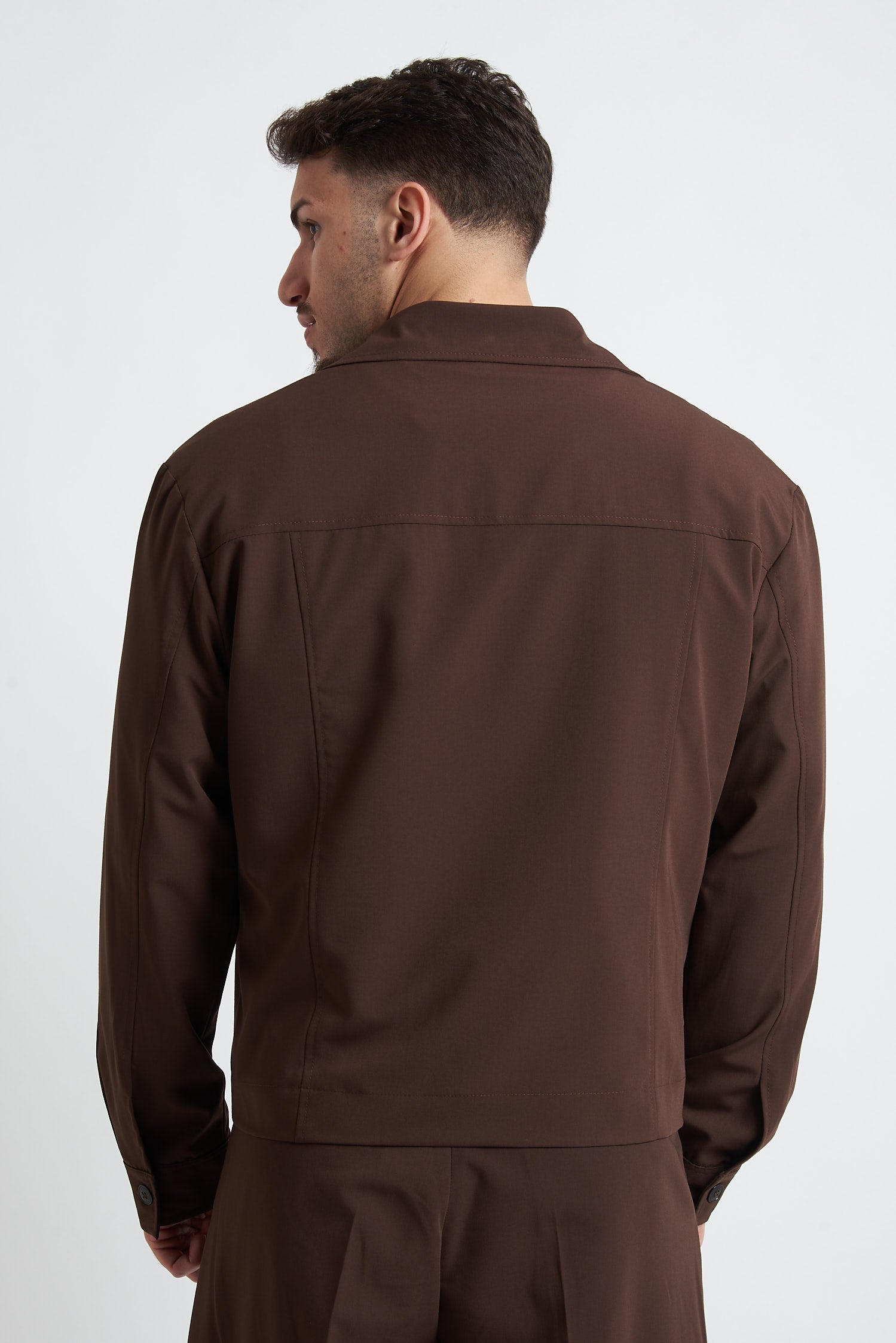 Giacca crop in poliviscosa