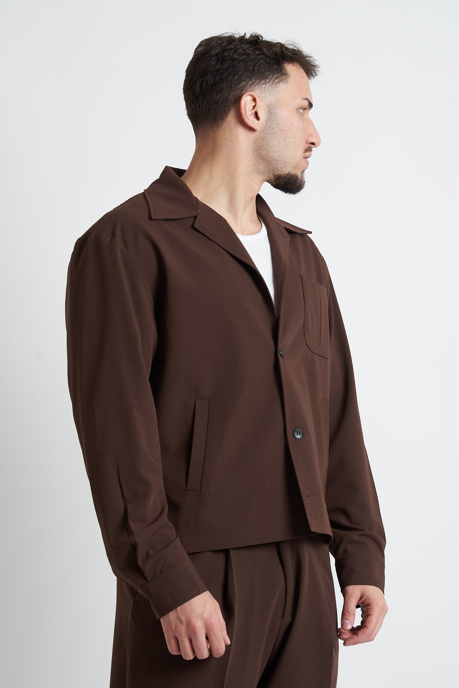 Giacca crop in poliviscosa