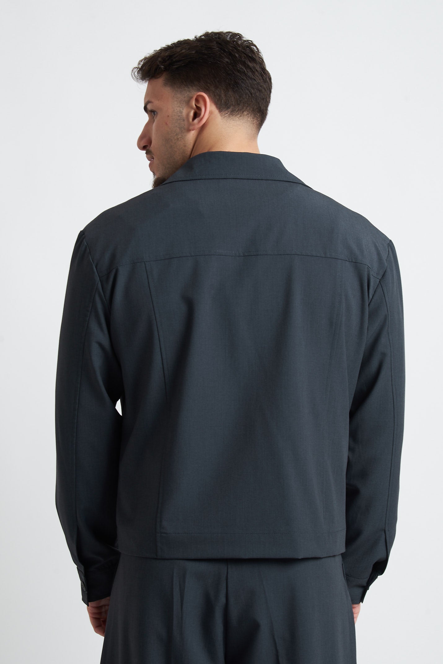 Giacca crop in poliviscosa