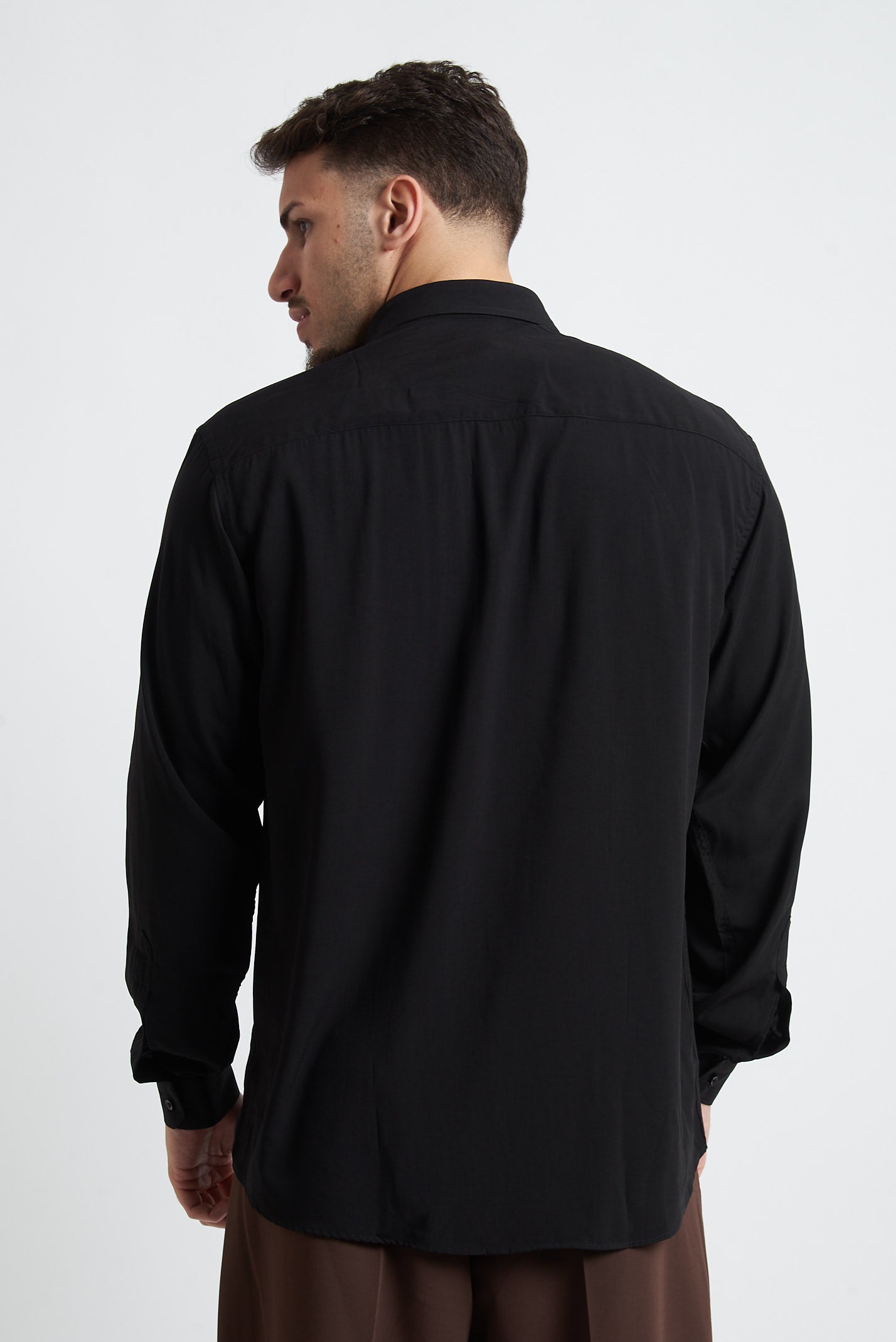 Camicia crop in viscosa