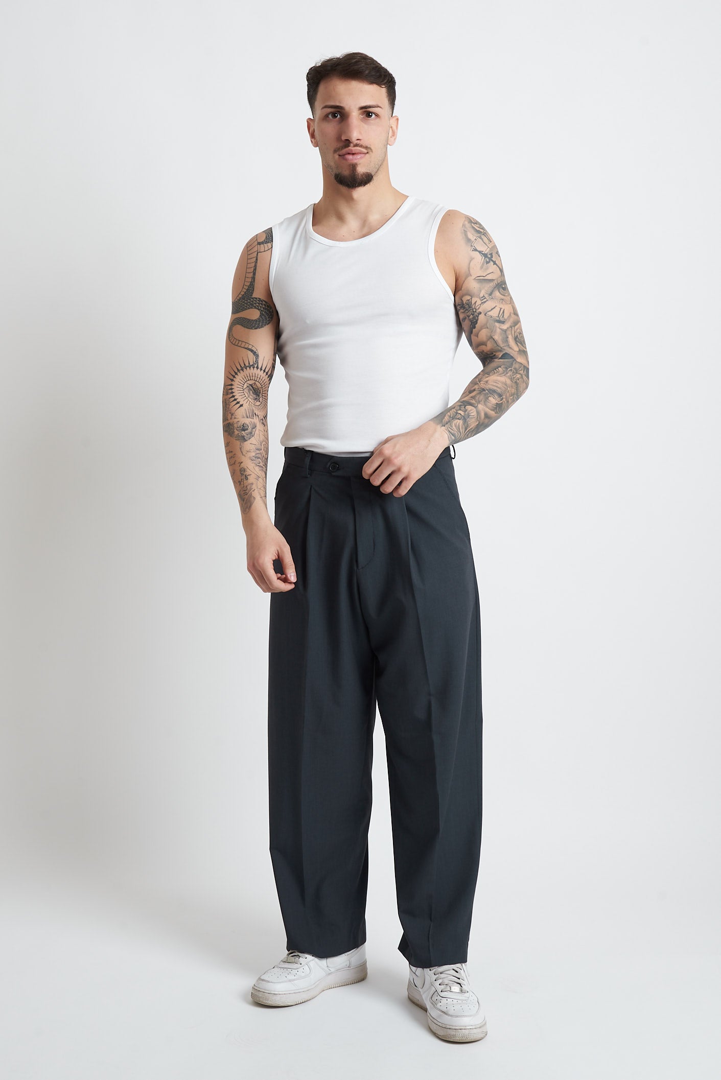 Pantaloni pence lunga poliviscosa