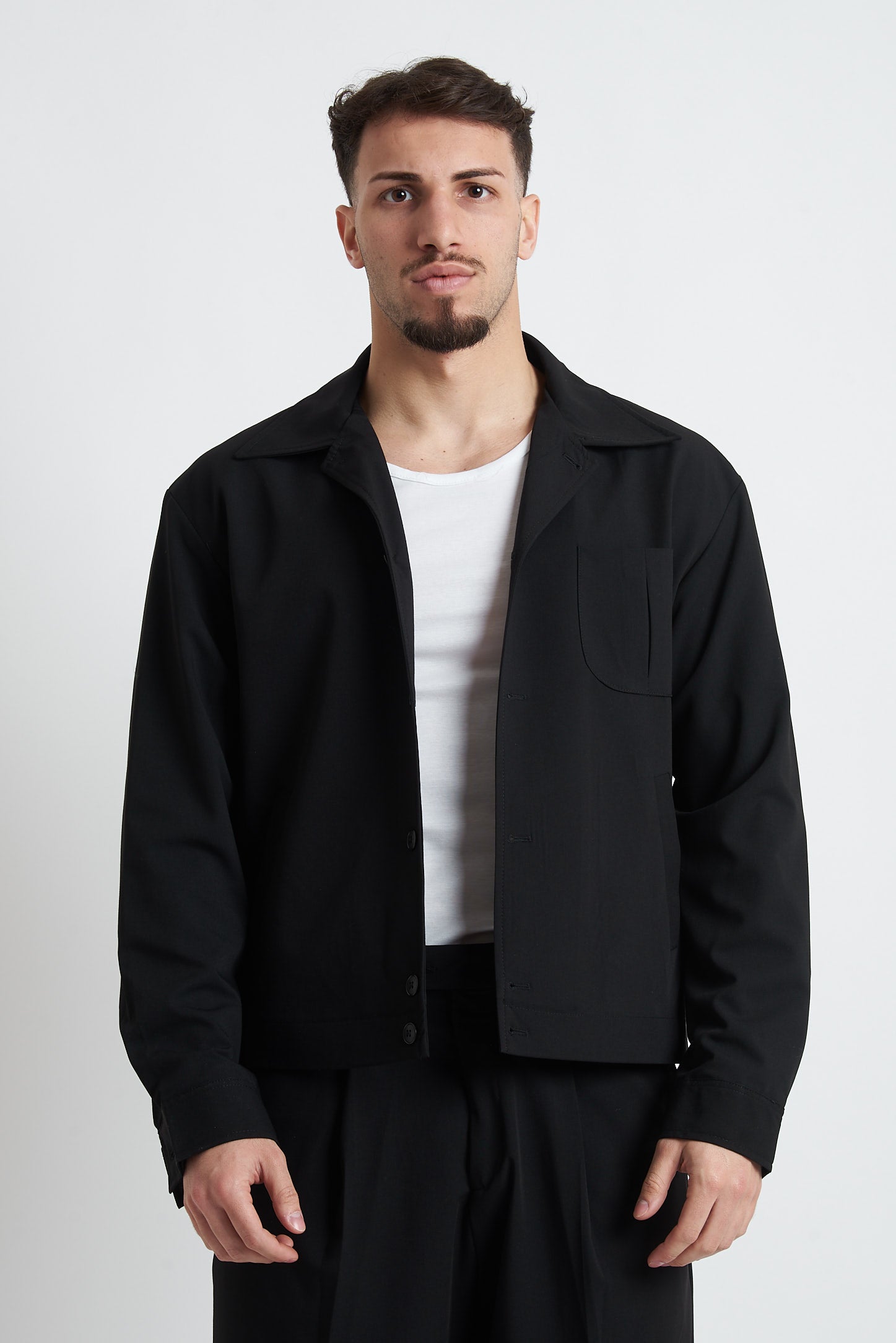 Giacca crop in poliviscosa