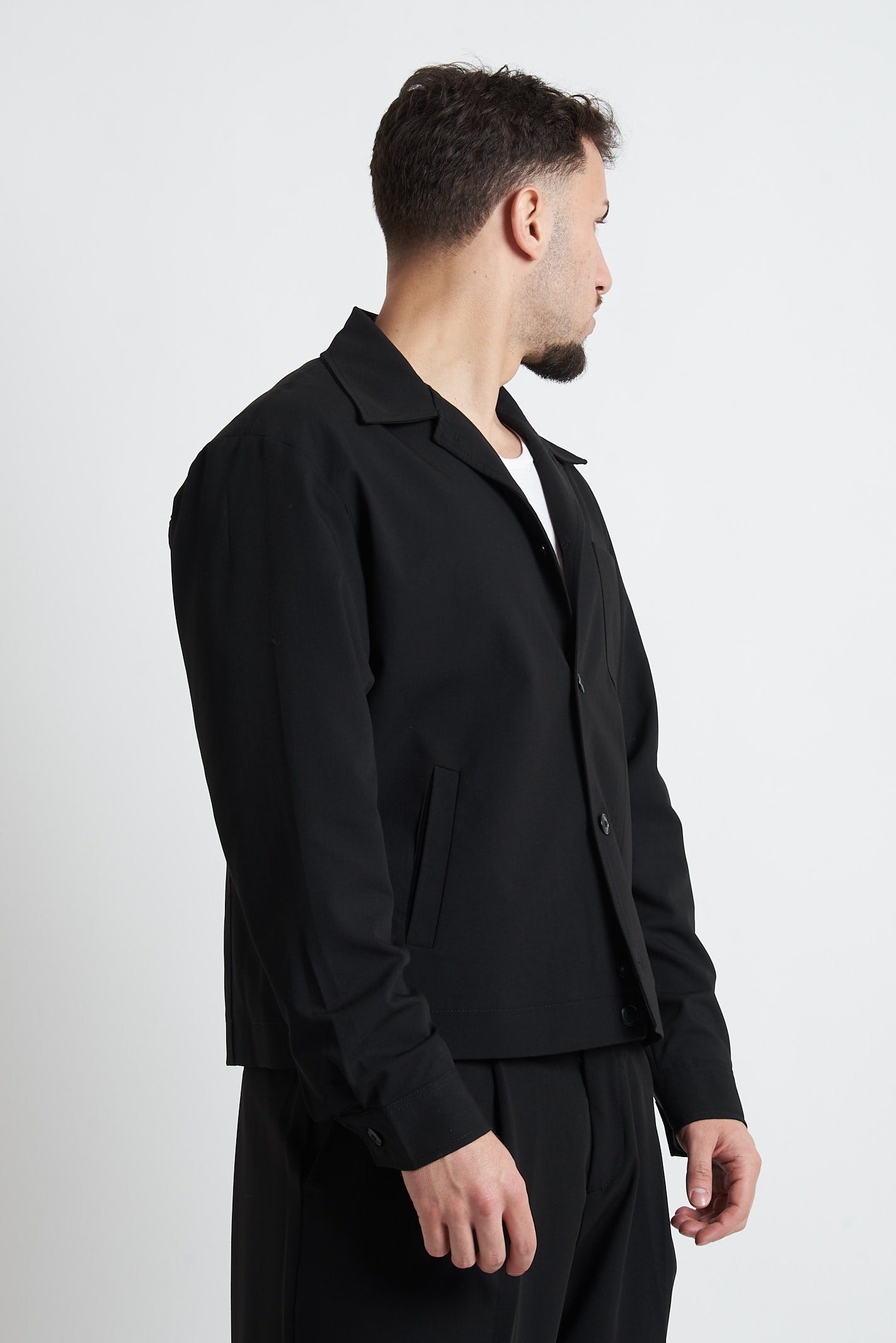 Giacca crop in poliviscosa