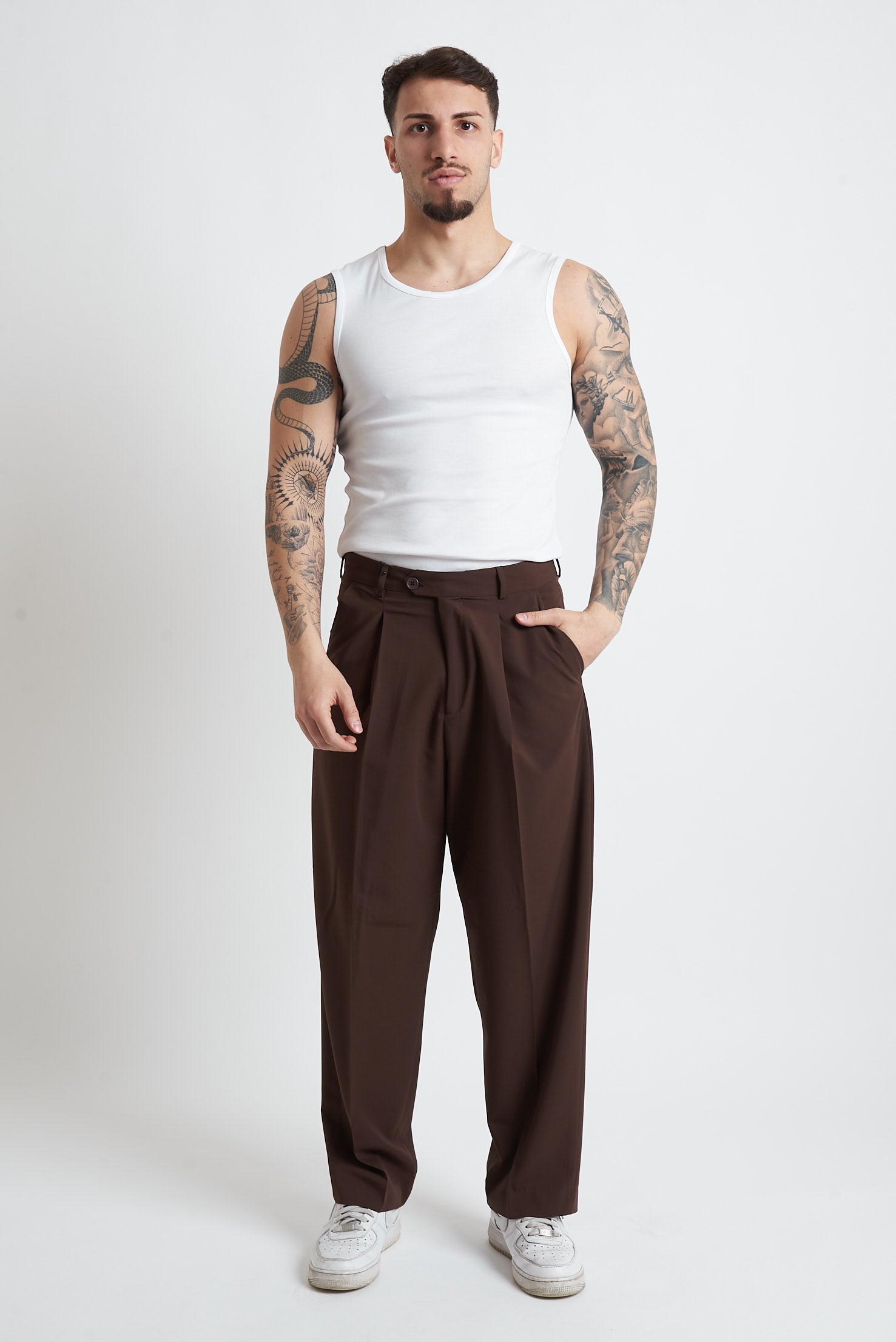 Pantaloni pence lunga poliviscosa