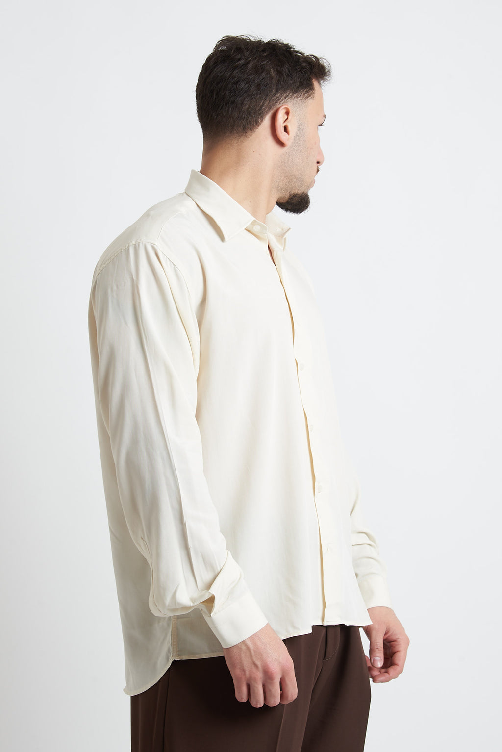 Camicia crop in viscosa