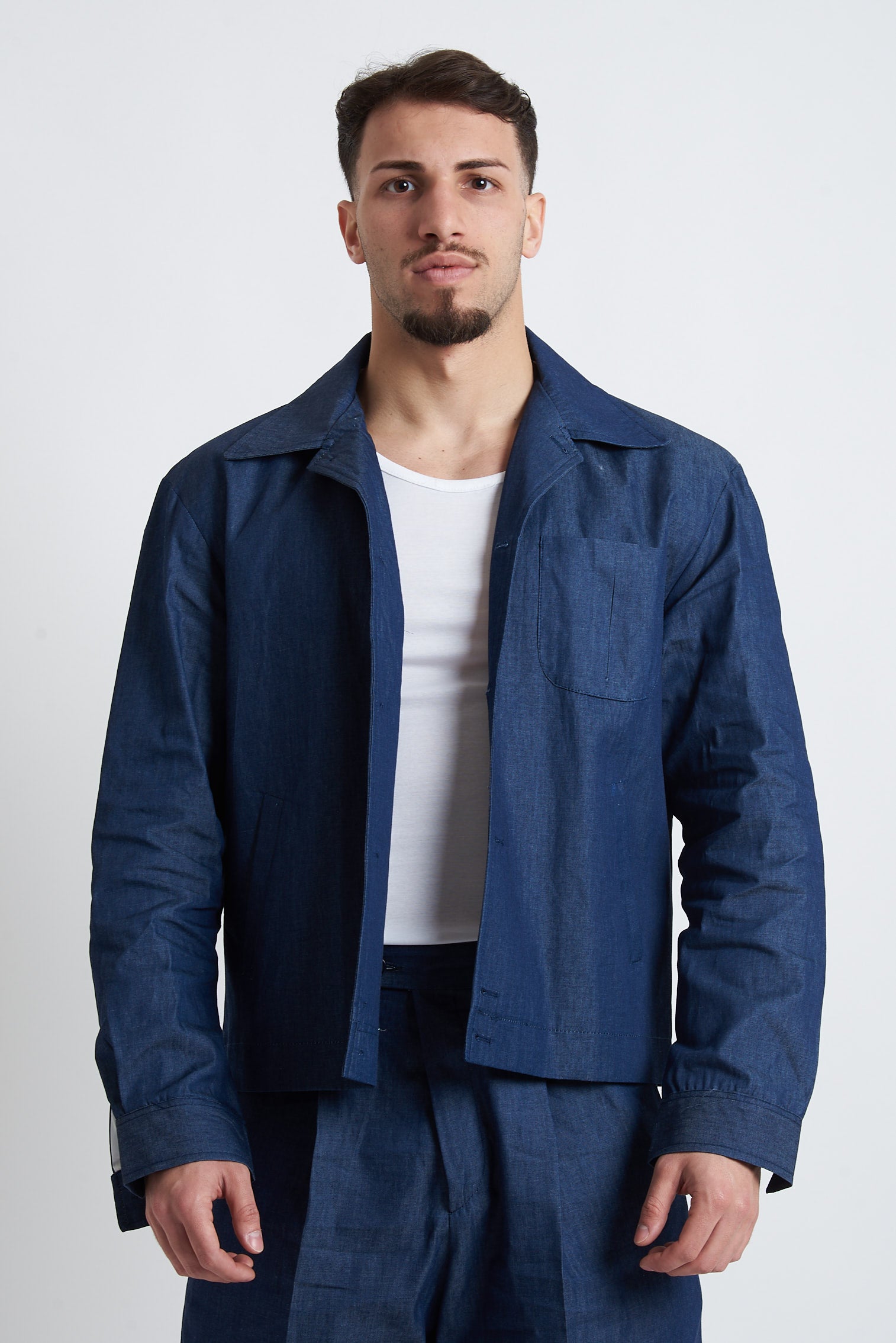 Giacca crop in poliviscosa