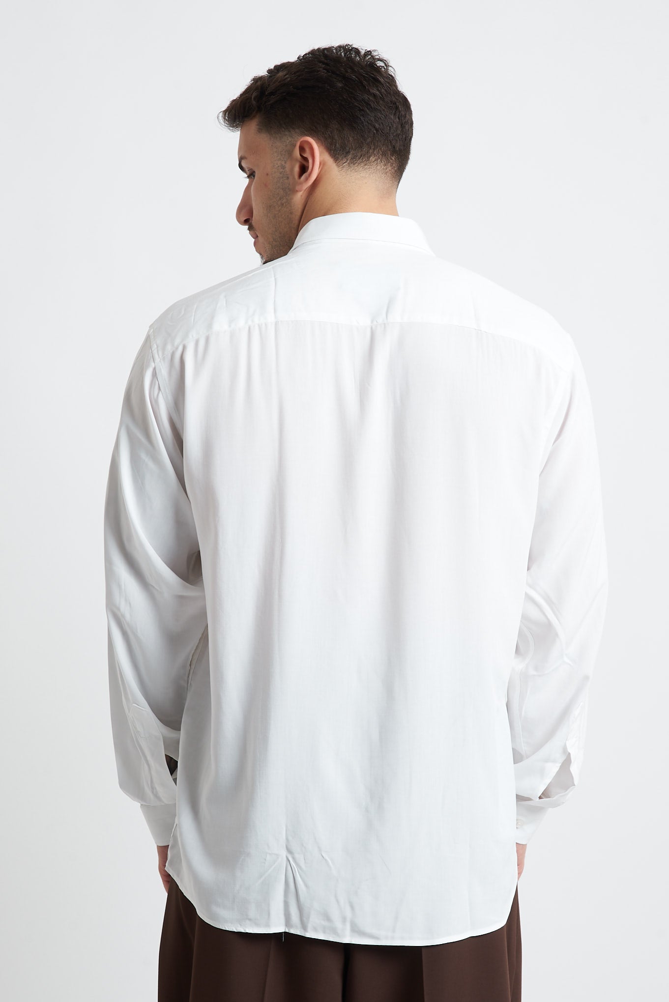 Camicia crop in viscosa