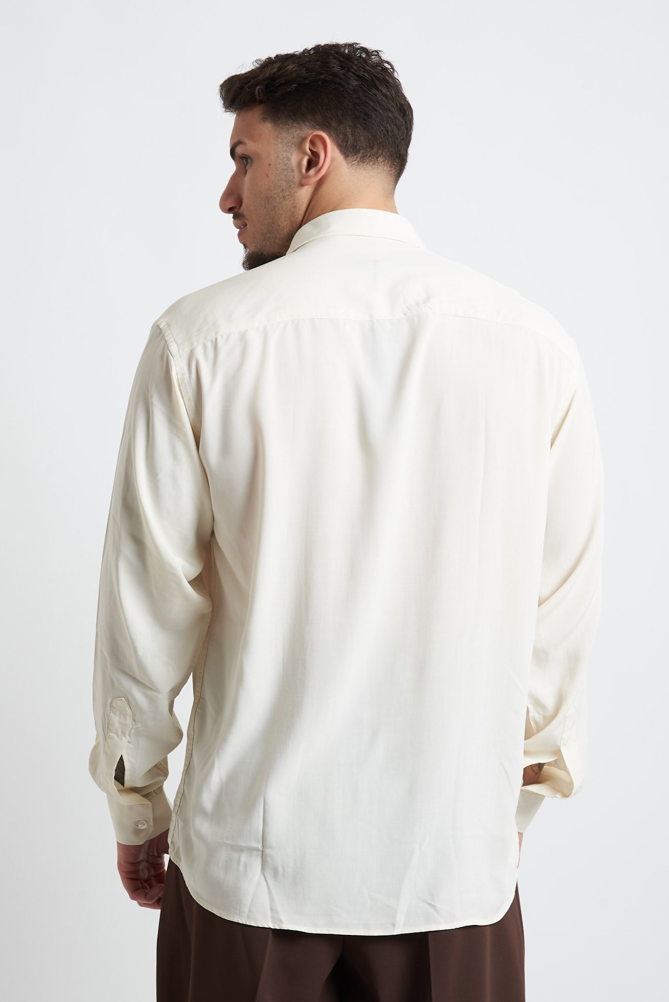 Camicia crop in viscosa